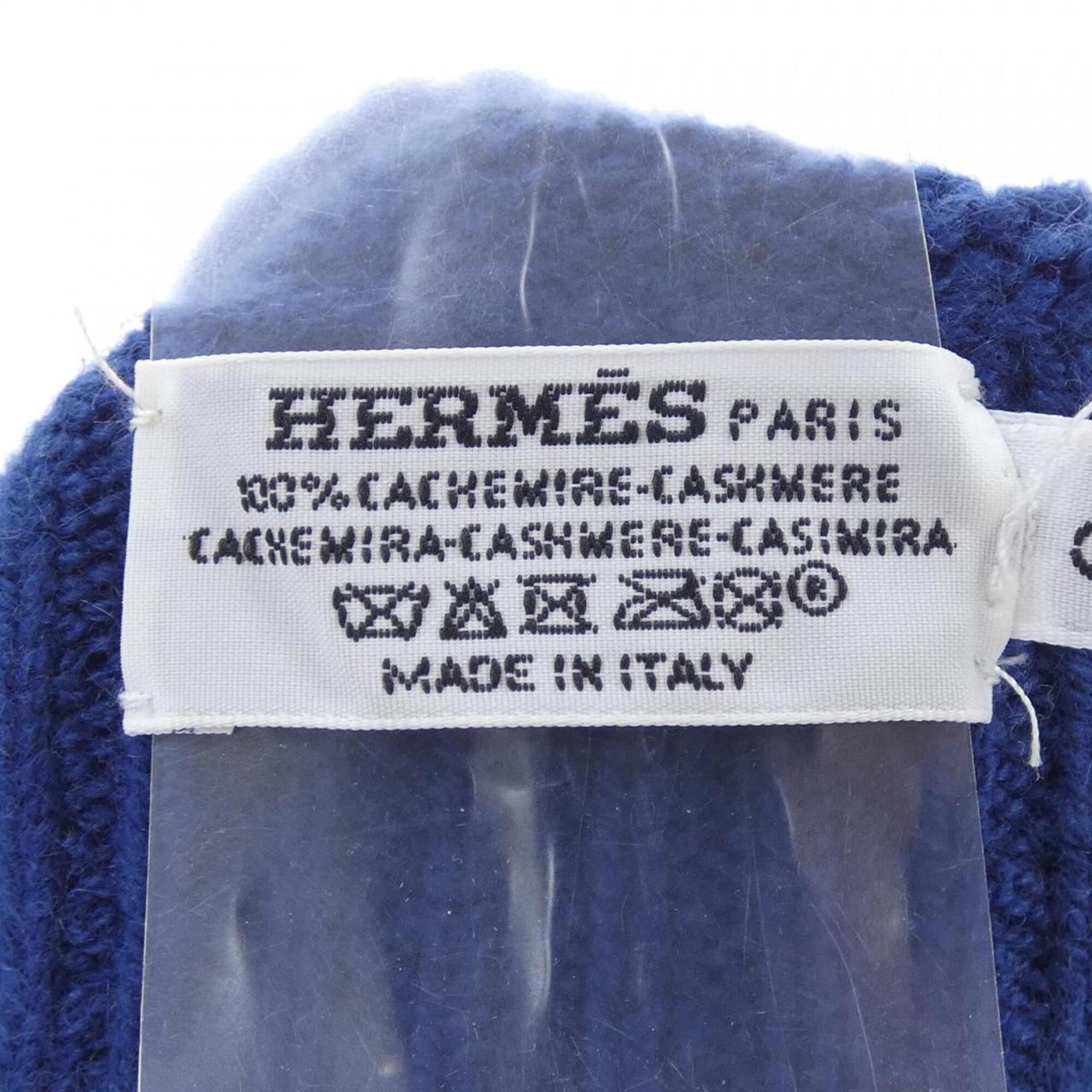 Hermes Navy Cashmere Warm Gloves (Pre-Owned)