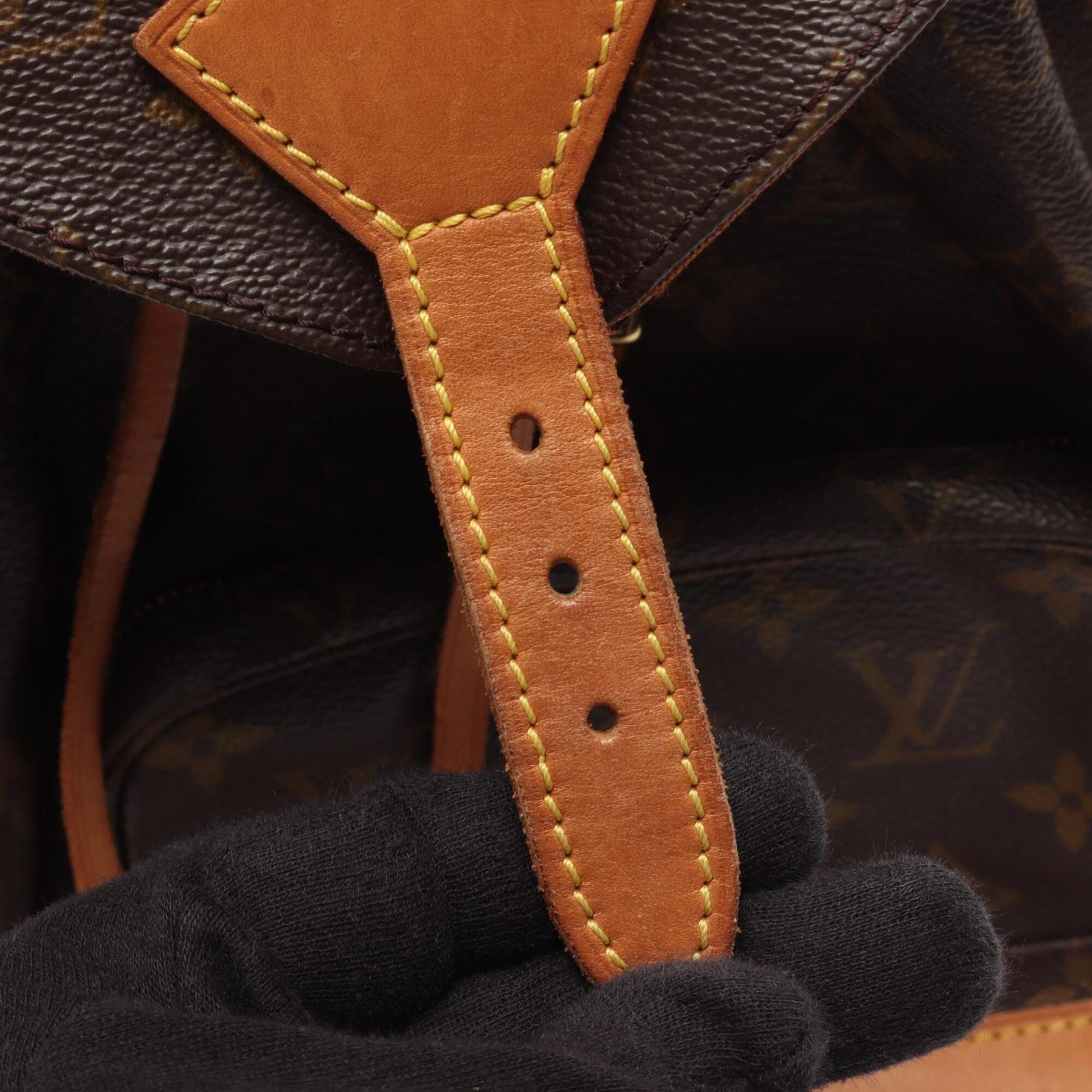 Louis Vuitton Brown Coated Canvas Pvc Monogram Leather Backpack Handbag (Pre-Owned)