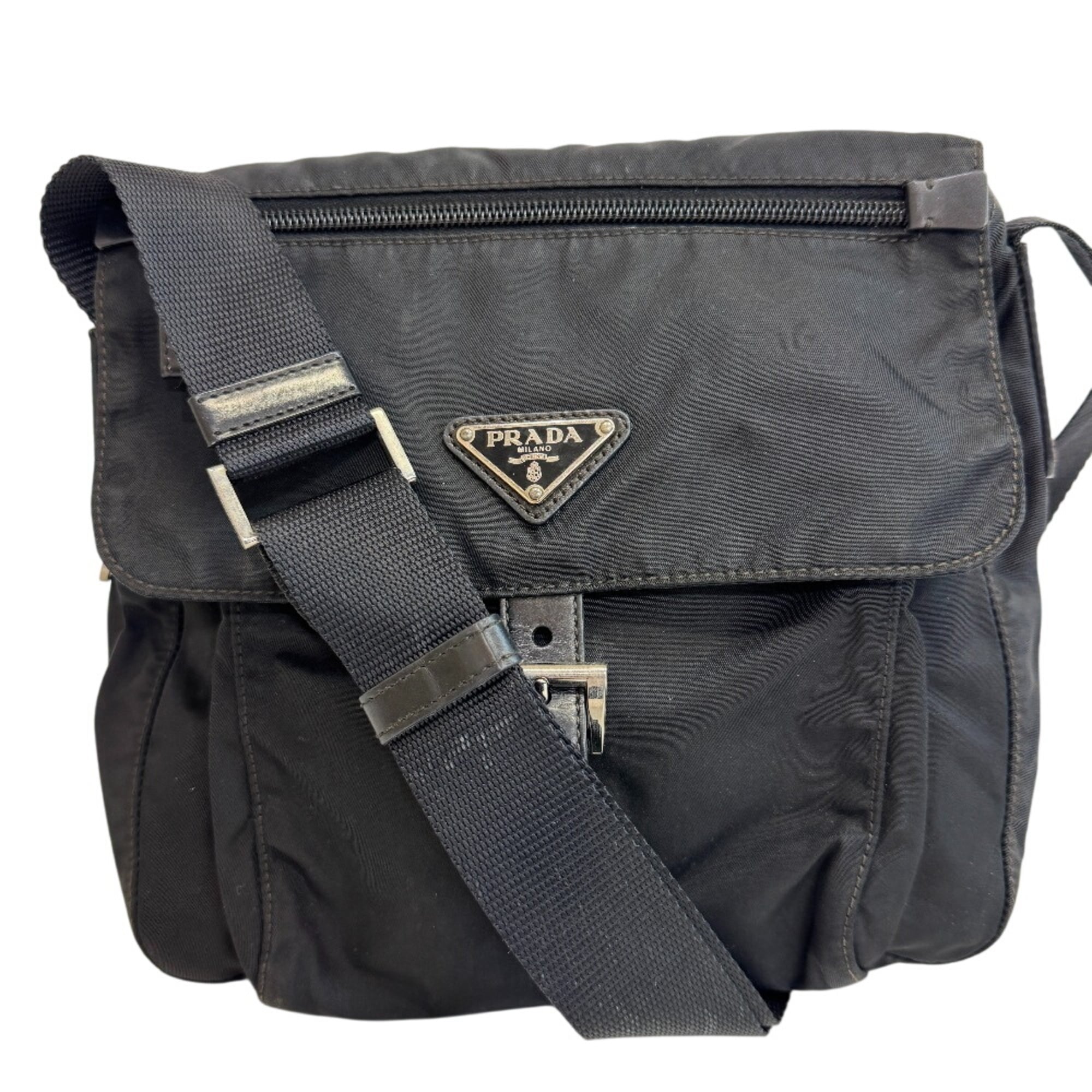 Prada Black Nylon Shoulder Bag (Pre-Owned)