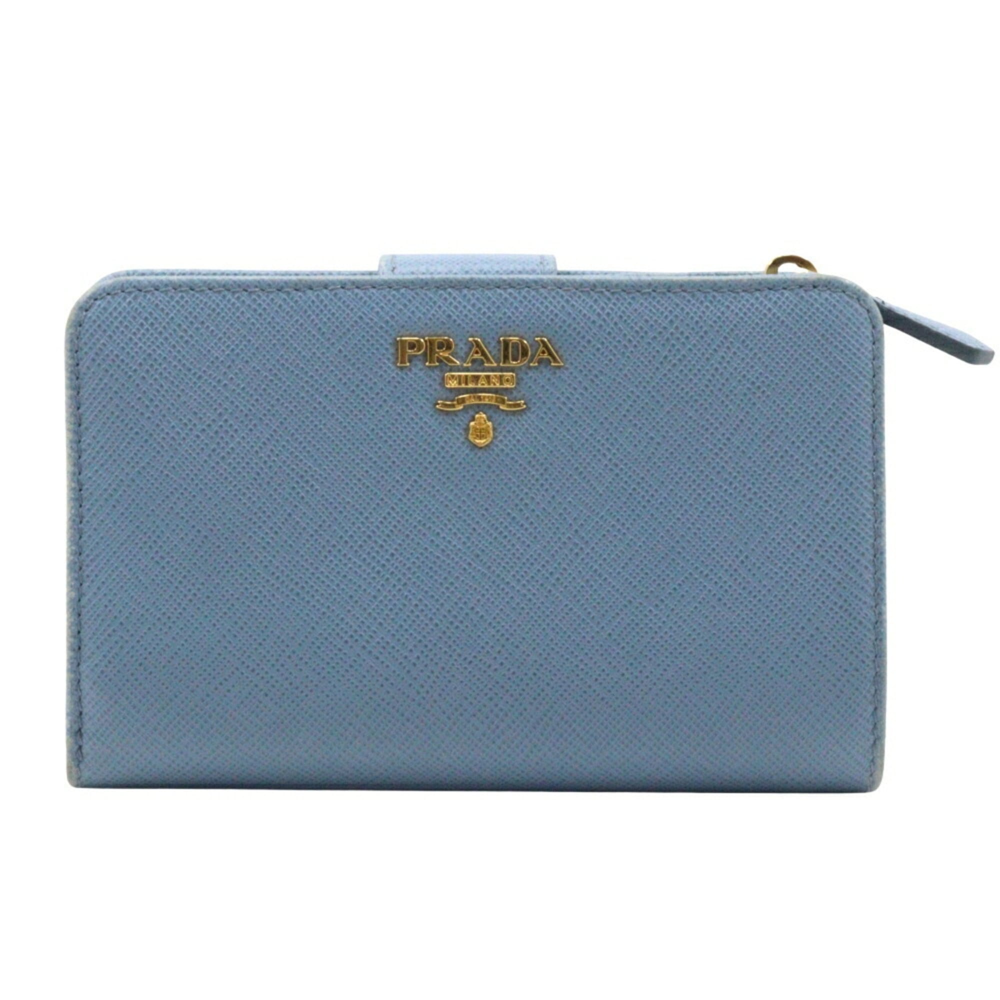 Prada Astrale Light Blue Saffiano Wallet (Bi-Fold) (Pre-Owned)