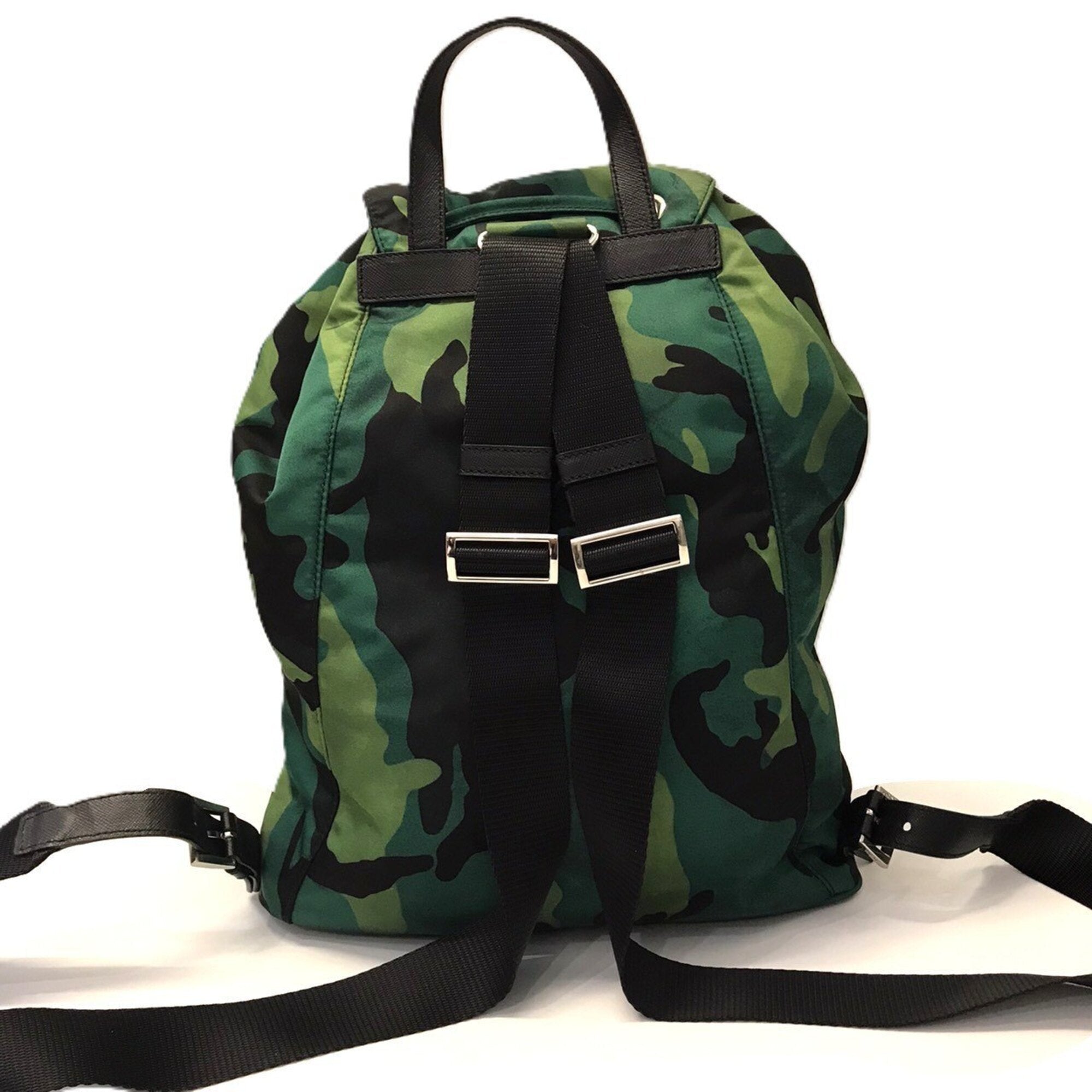 Prada Green Nylon Backpack (Pre-Owned)