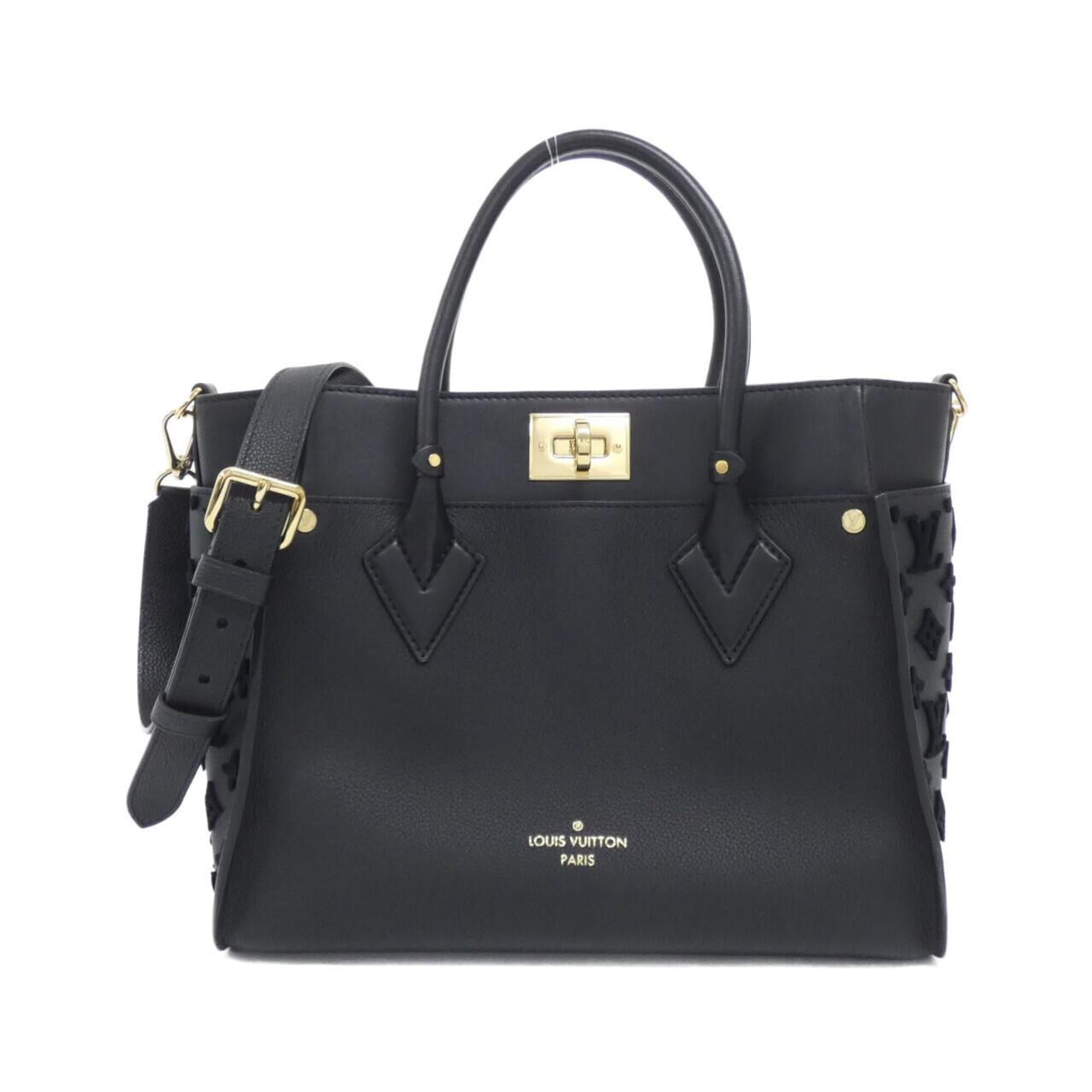 Louis Vuitton Black Leather Handbag (Pre-Owned)