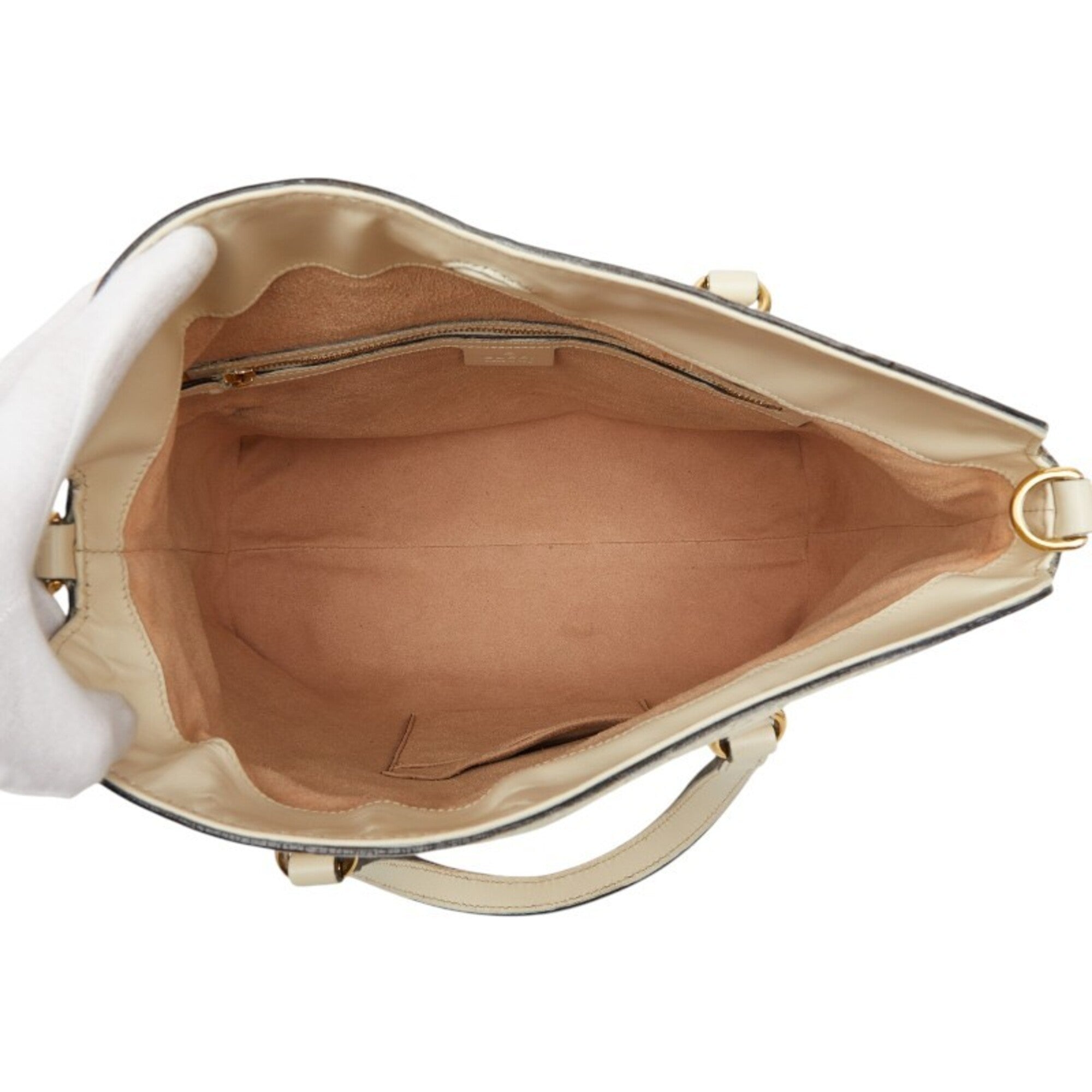 Gucci White Leather Handbag Shoulder Bag (Pre-Owned)