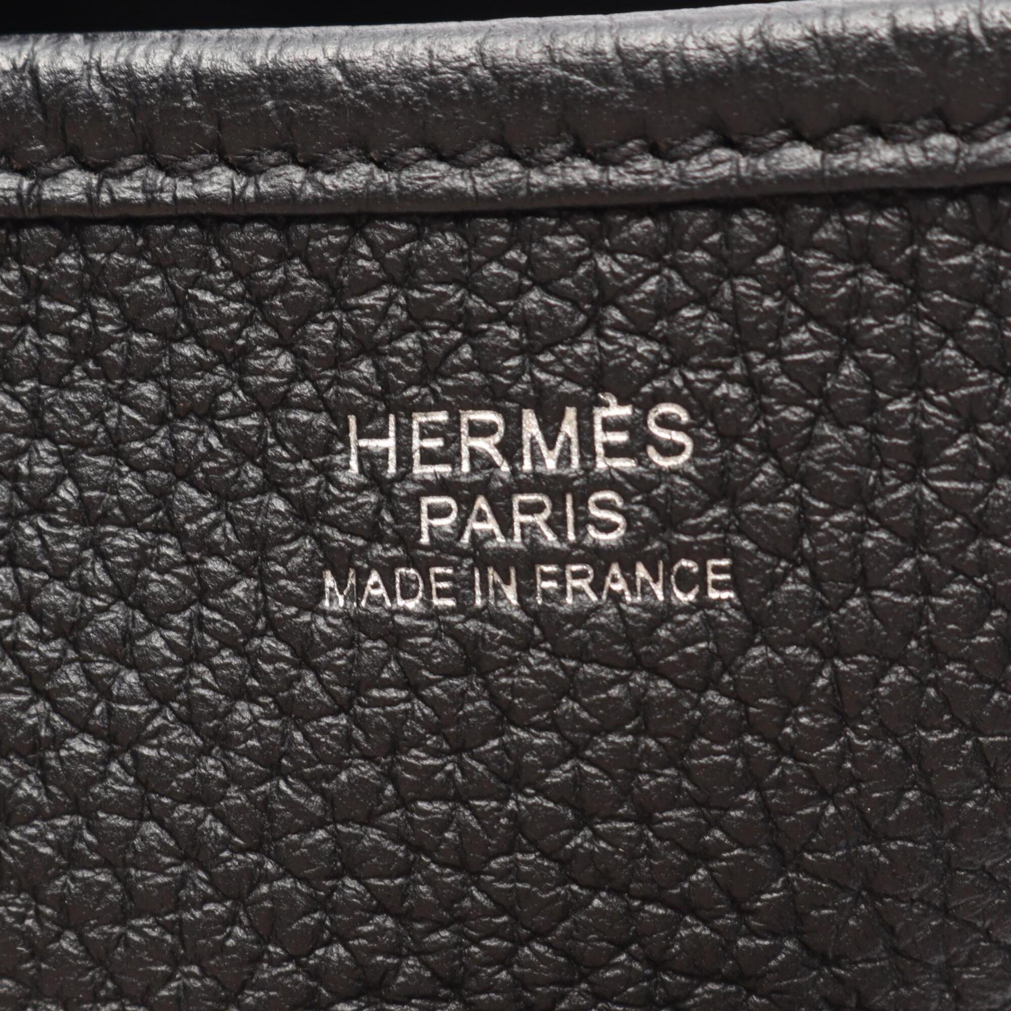 Hermes Black Taurillon Clemence Leather Shoulder Bag (Pre-Owned)
