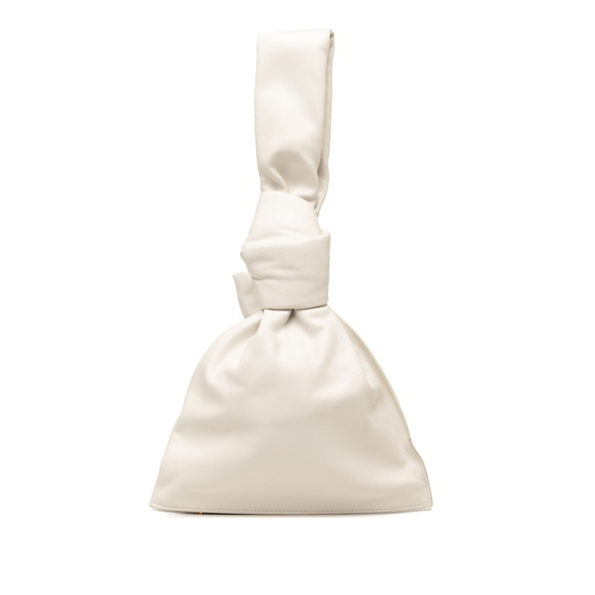 Bottega Veneta White Leather Handbag (Pre-Owned)