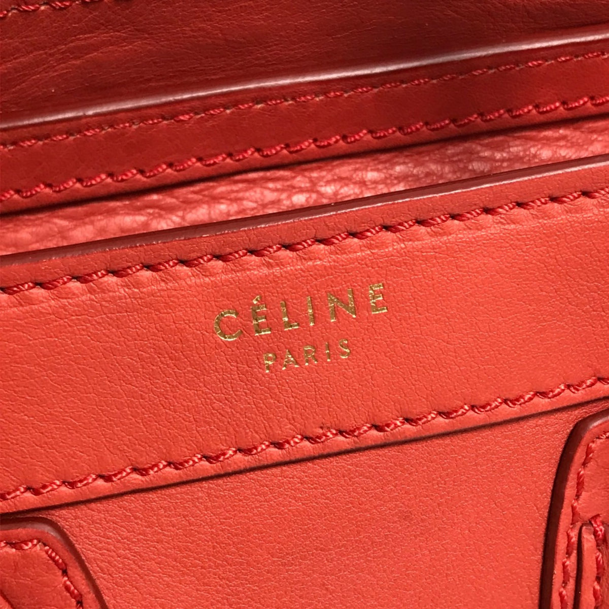 Celine Red Leather Handbag (Pre-Owned)