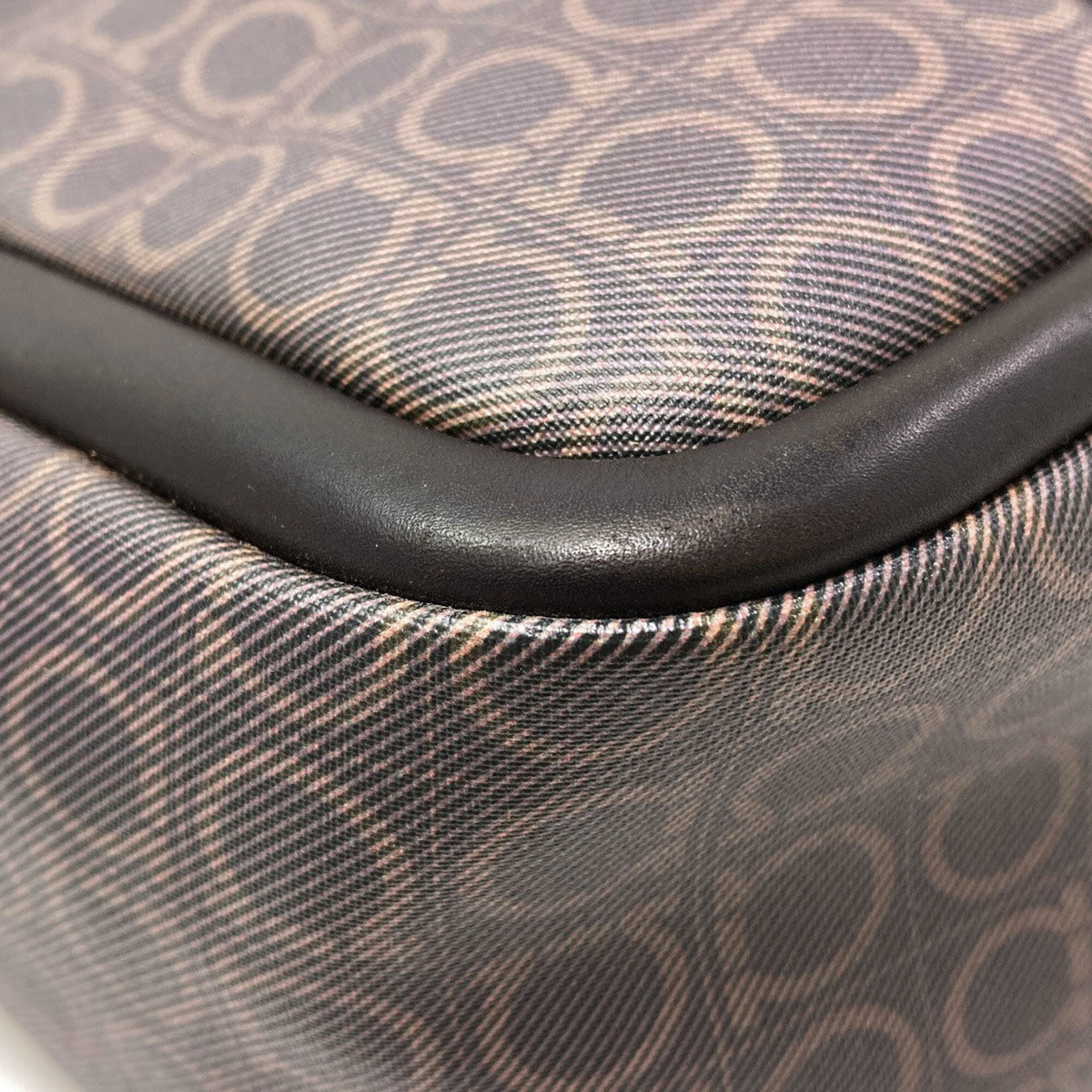 Salvatore Ferragamo Brown Pvc Tote Bag (Pre-Owned)