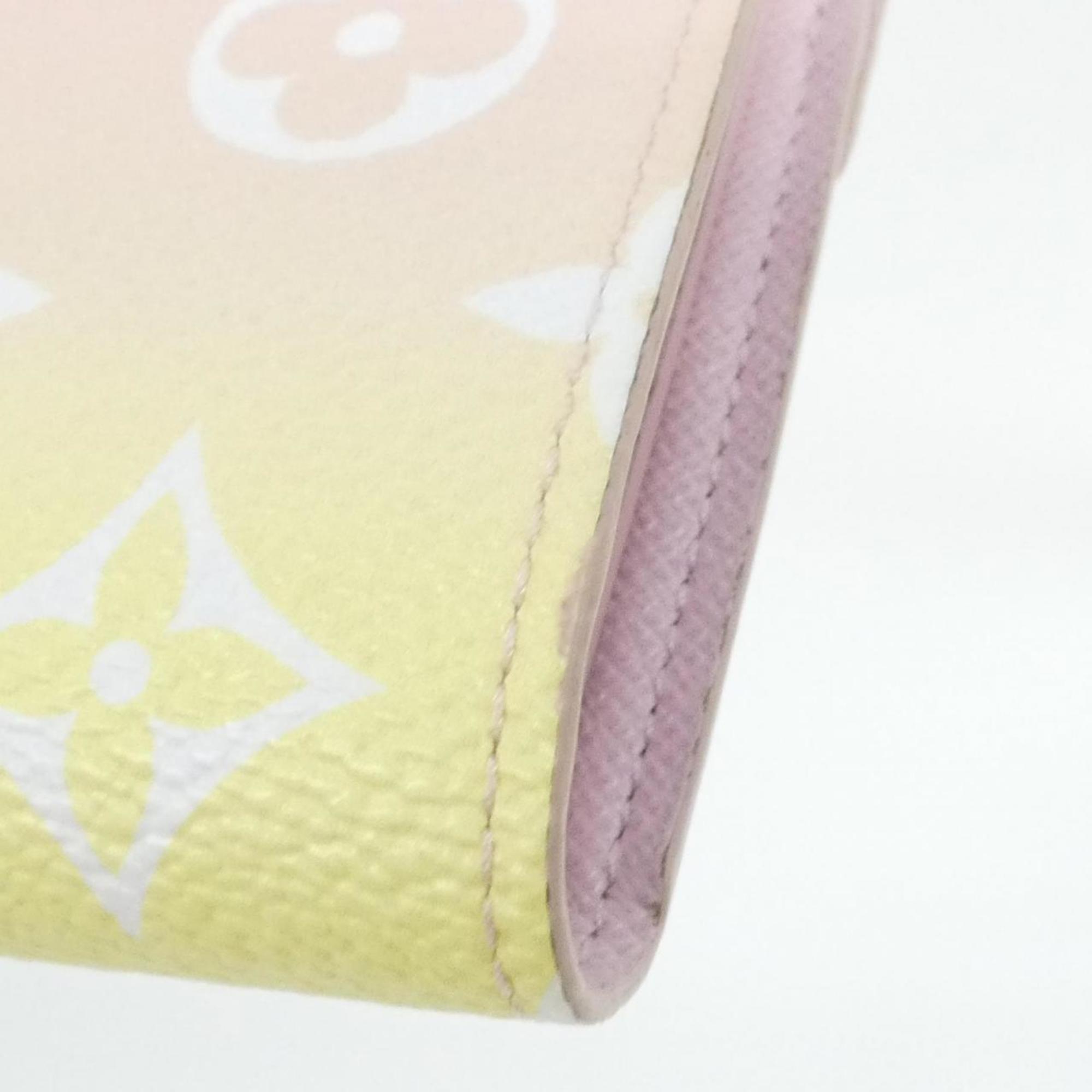 Louis Vuitton Rose Coated Canvas Wallet (Tri-Fold) (Pre-Owned)