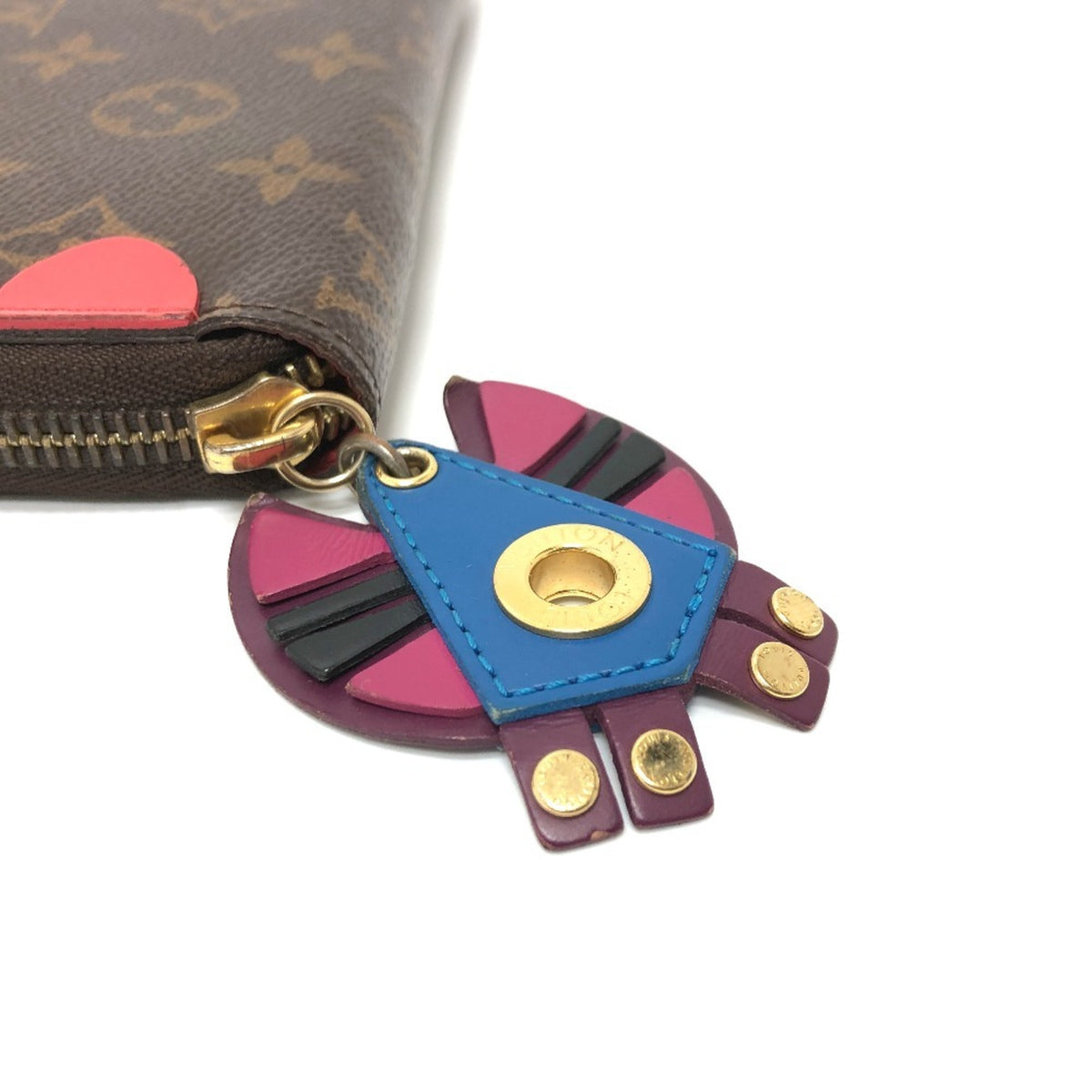 Louis Vuitton Monogram Brown Galle Monogram Multi-Color Red Color Monogram Coin Purse/Coin Case (Pre-Owned)