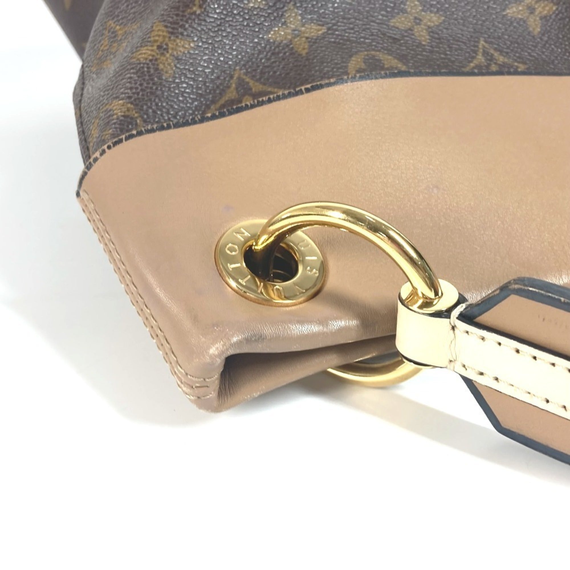 Louis Vuitton Beige Brown Monogram Monogram Shoulder Bag Tote Bag (Pre-Owned)