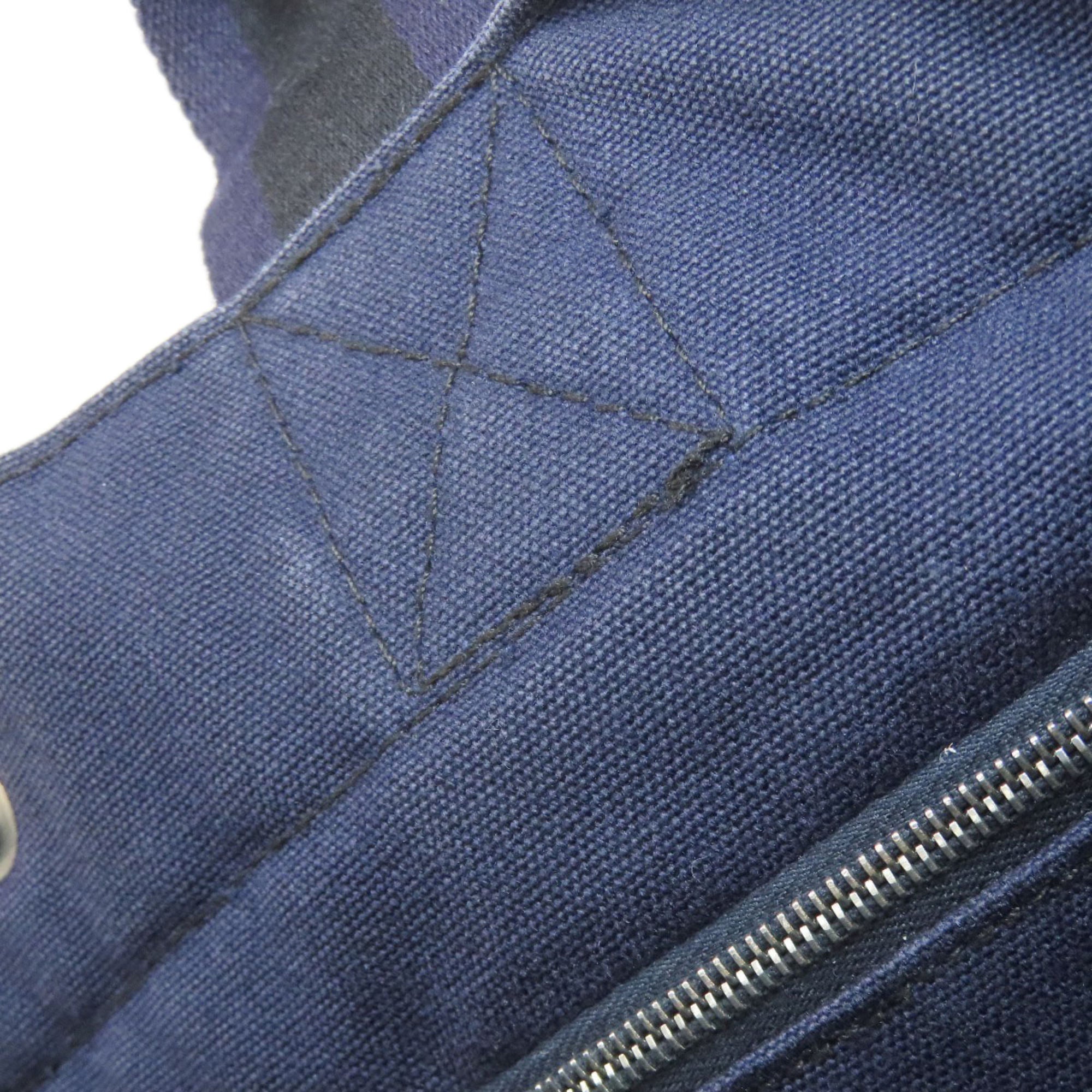 Hermes Navy Canvas Handbag (Pre-Owned)