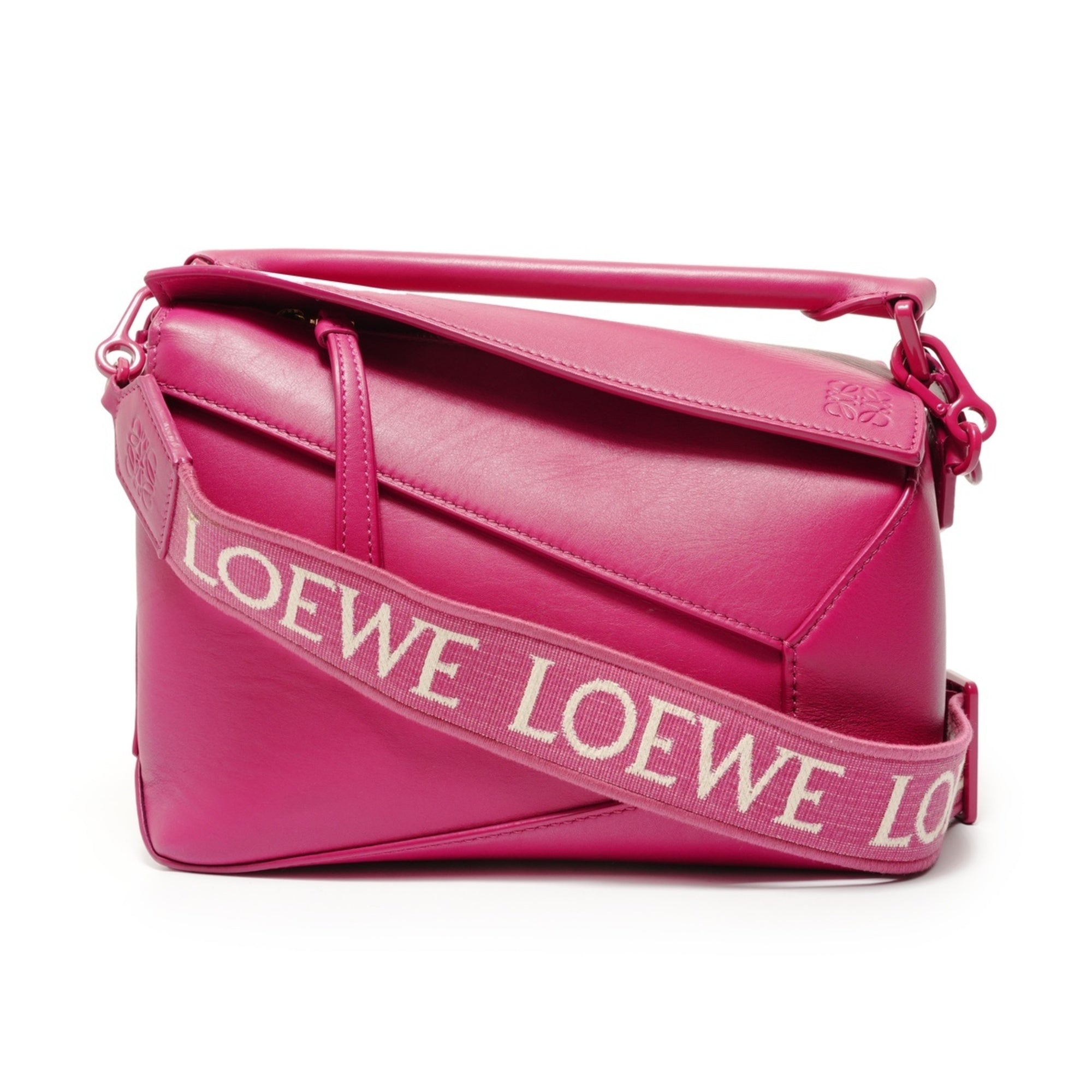 Loewe Puzzle Pink Leather Shoulder Bag (Pre-Owned)