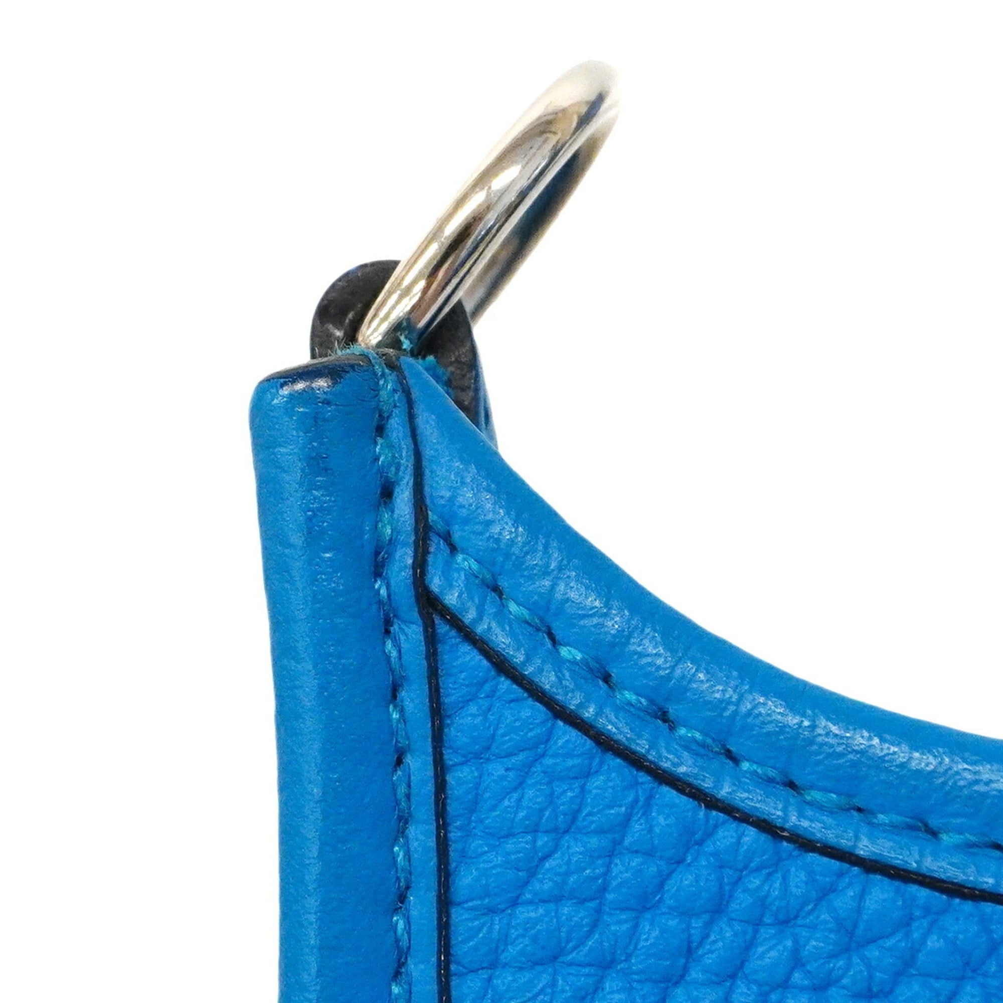 Hermes Blue Taurillon Clemence Leather Shoulder Bag (Pre-Owned)