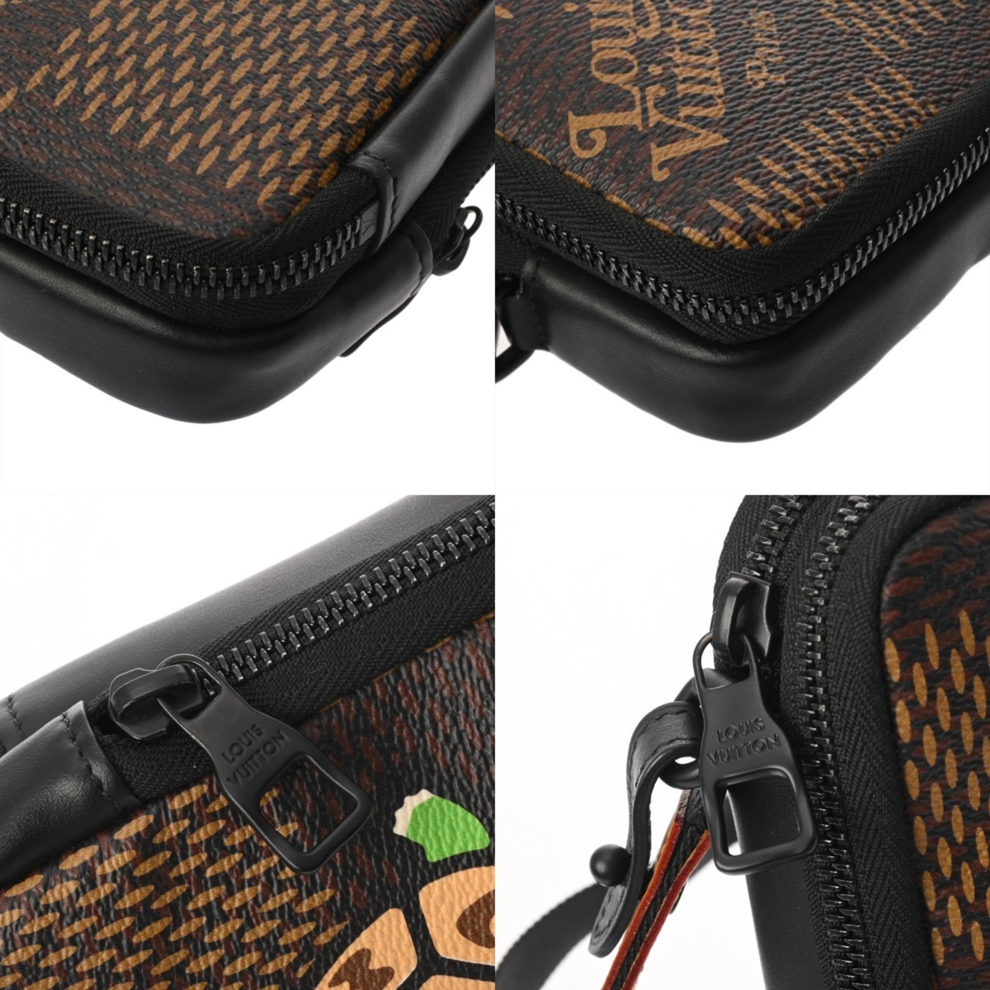Louis Vuitton Brown Damier Canvas Pouch Shoulder Bag (Pre-Owned)