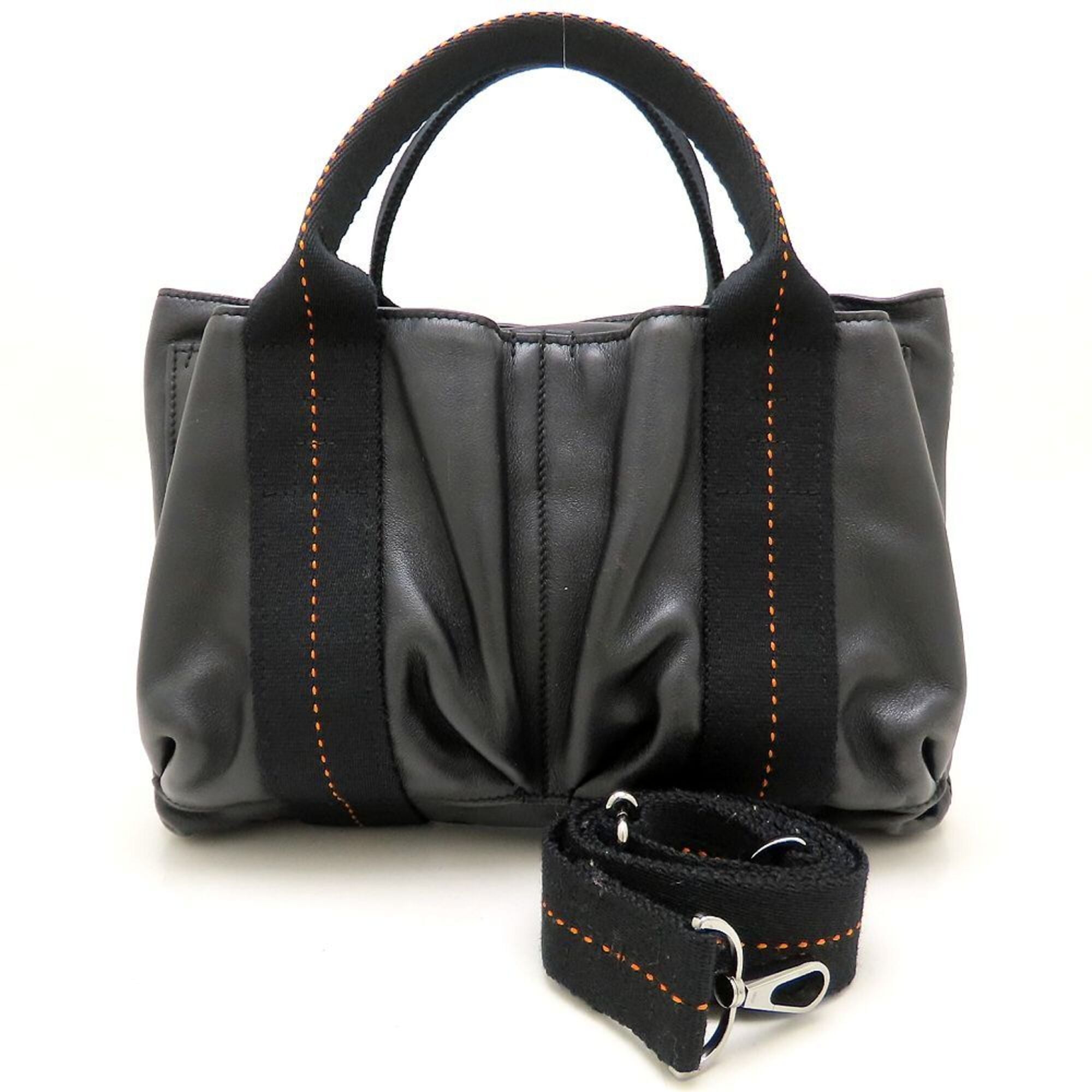 Hermes Black Veau Derma Handbag (Pre-Owned)