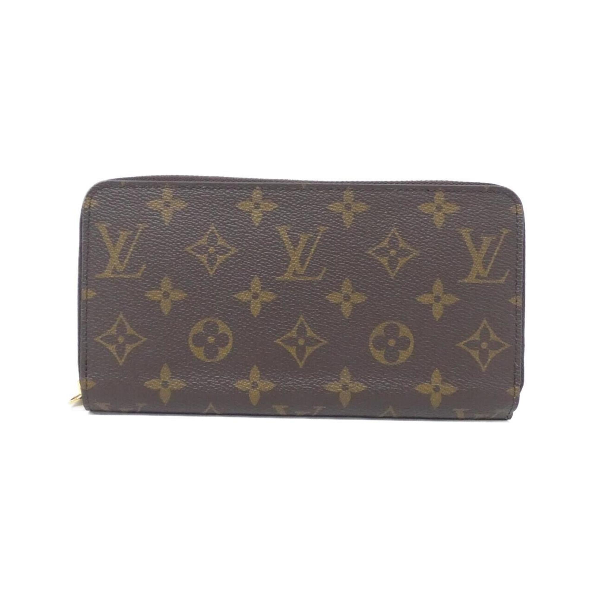 Louis Vuitton Marron Coated Canvas Long Wallet (Bi-Fold) (Pre-Owned)
