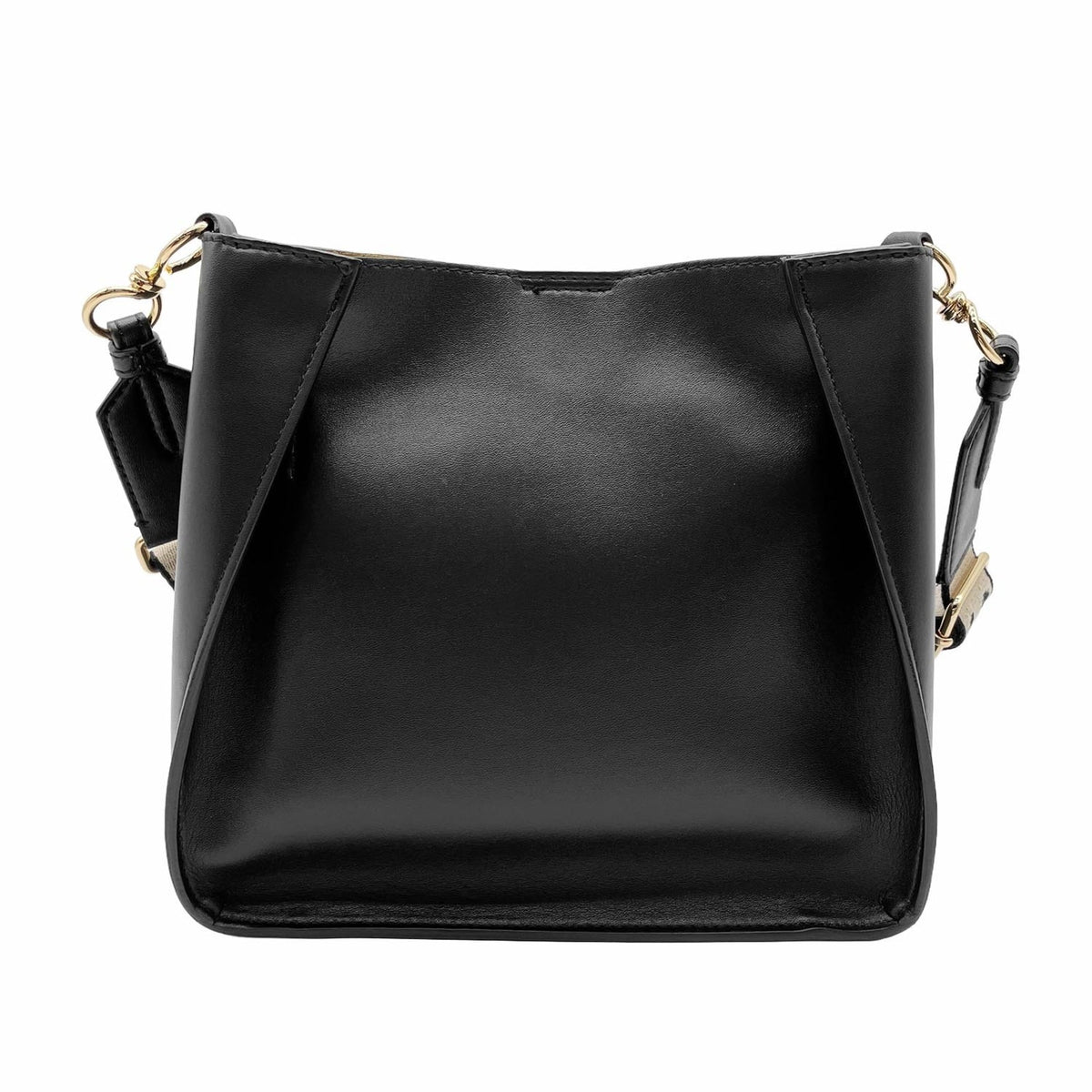Stella Mccartney Black Faux Leather Shoulder Bag (Pre-Owned)