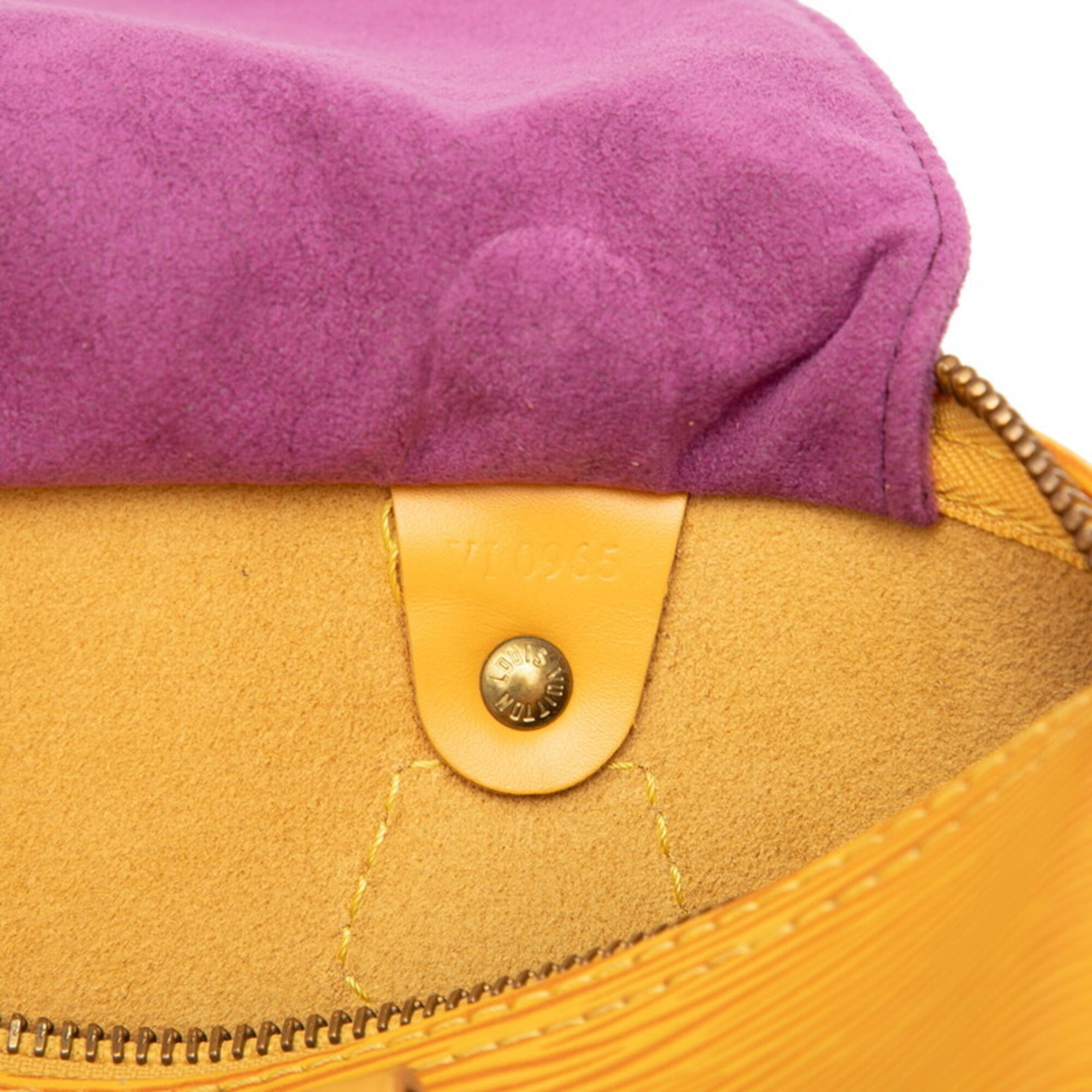 Louis Vuitton Yellow Leather Boston Bag Handbag (Pre-Owned)