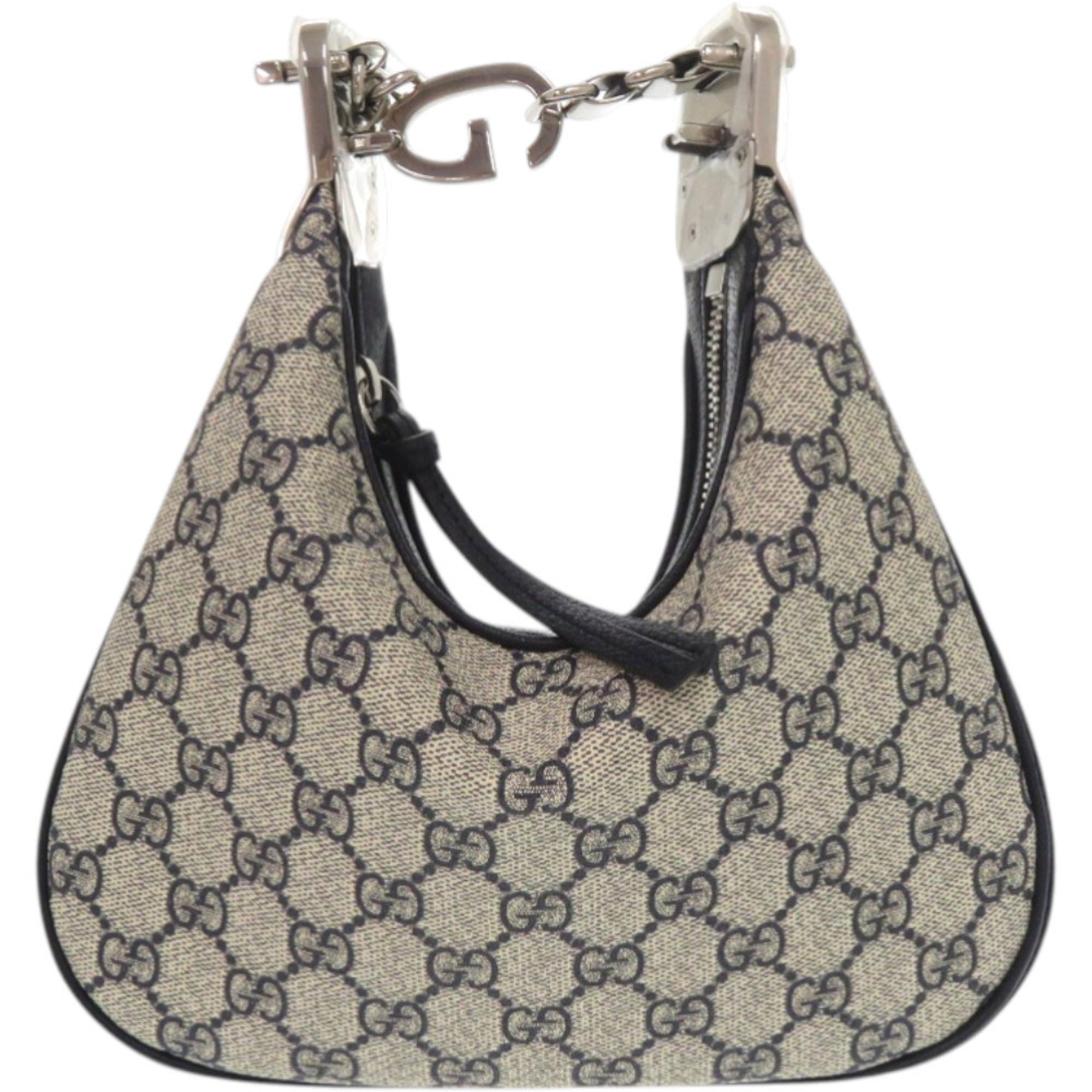 Gucci Navy Red Color Gg Supreme Shoulder Bag (Pre-Owned)