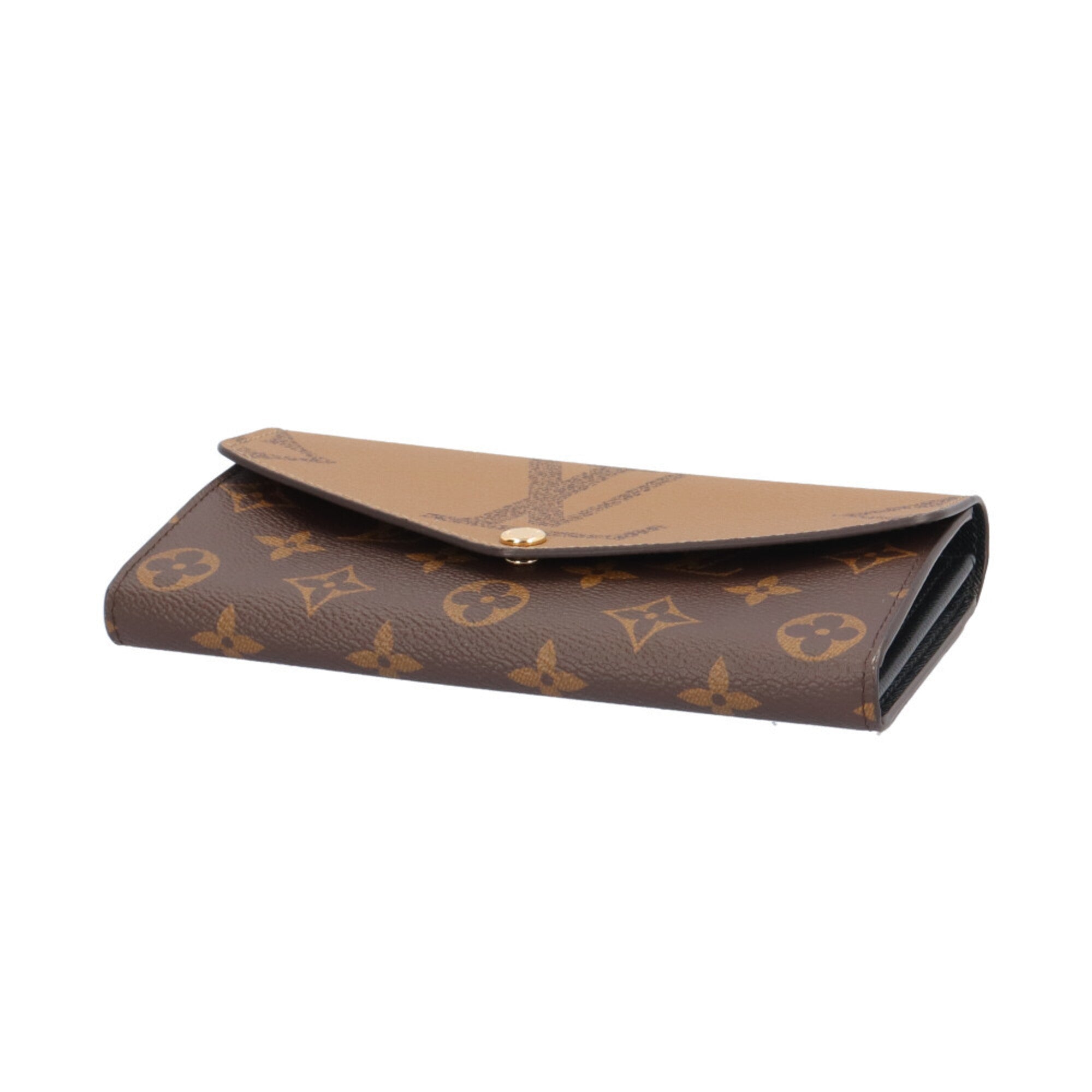 Louis Vuitton Brown Monogram Canvas Monogram Reverse Long Wallet (Bi-Fold) (Pre-Owned)
