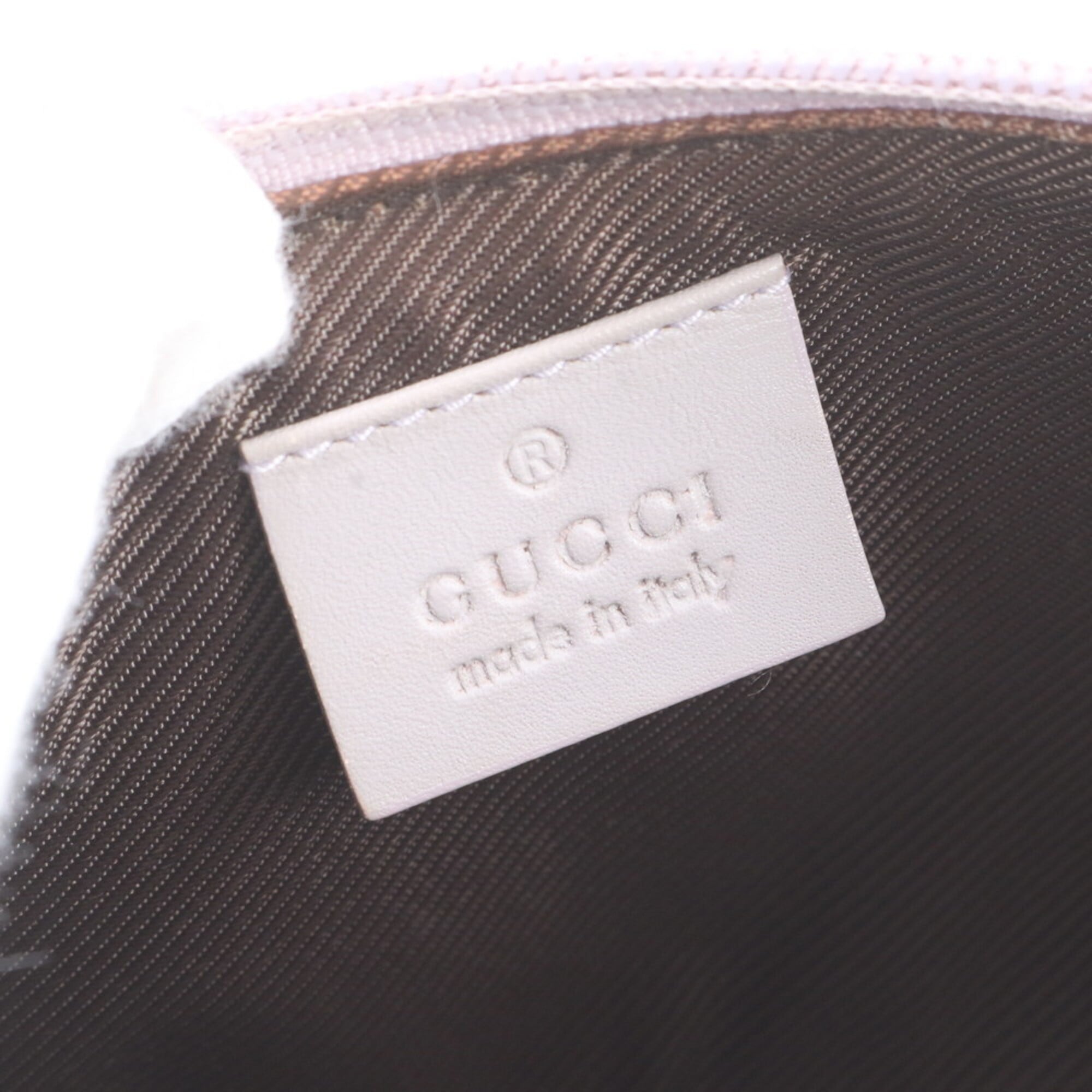 Gucci Purple Leather Canvas Handbag Pouch Tote Bag (Pre-Owned)