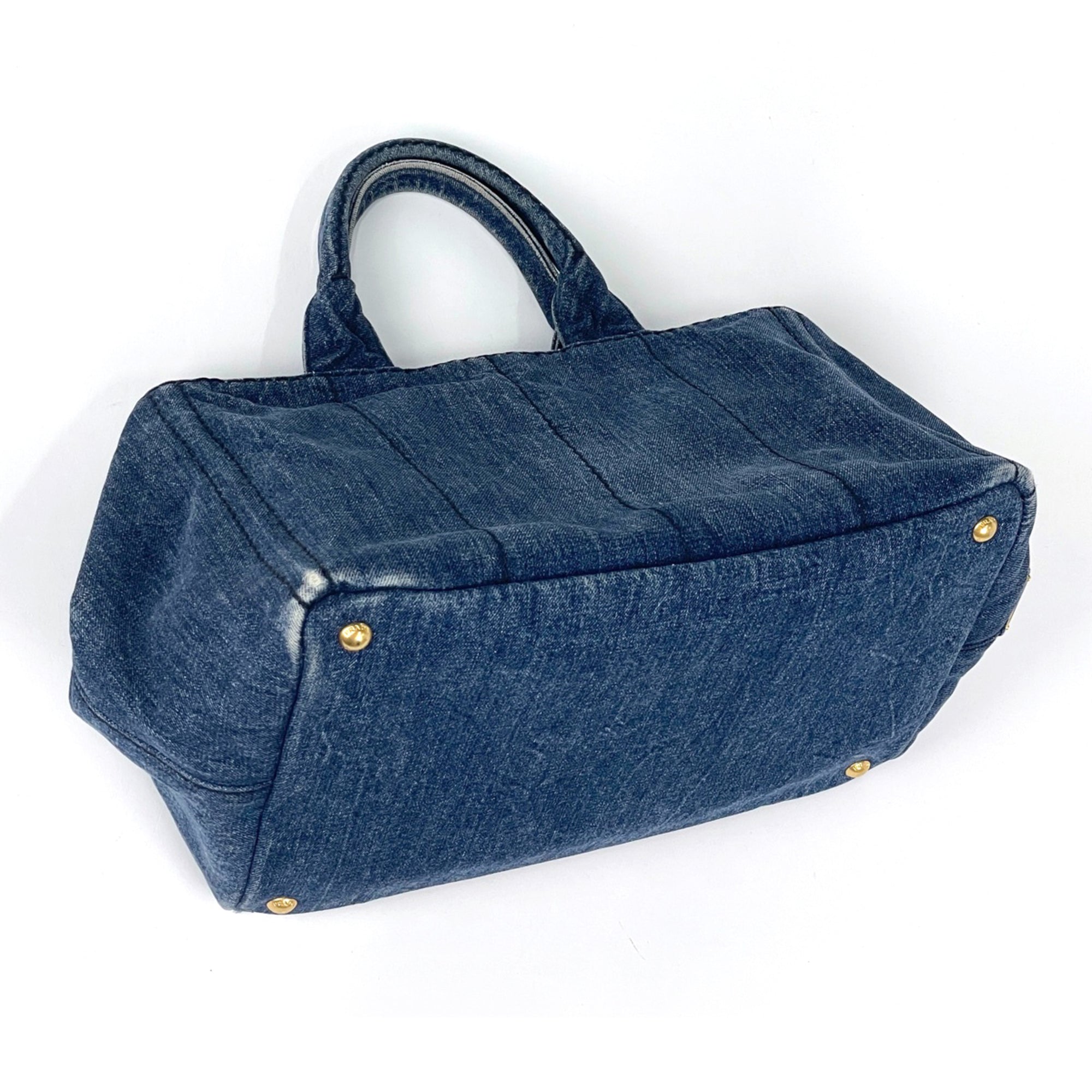 Prada Navy Denim Tote Bag (Pre-Owned)