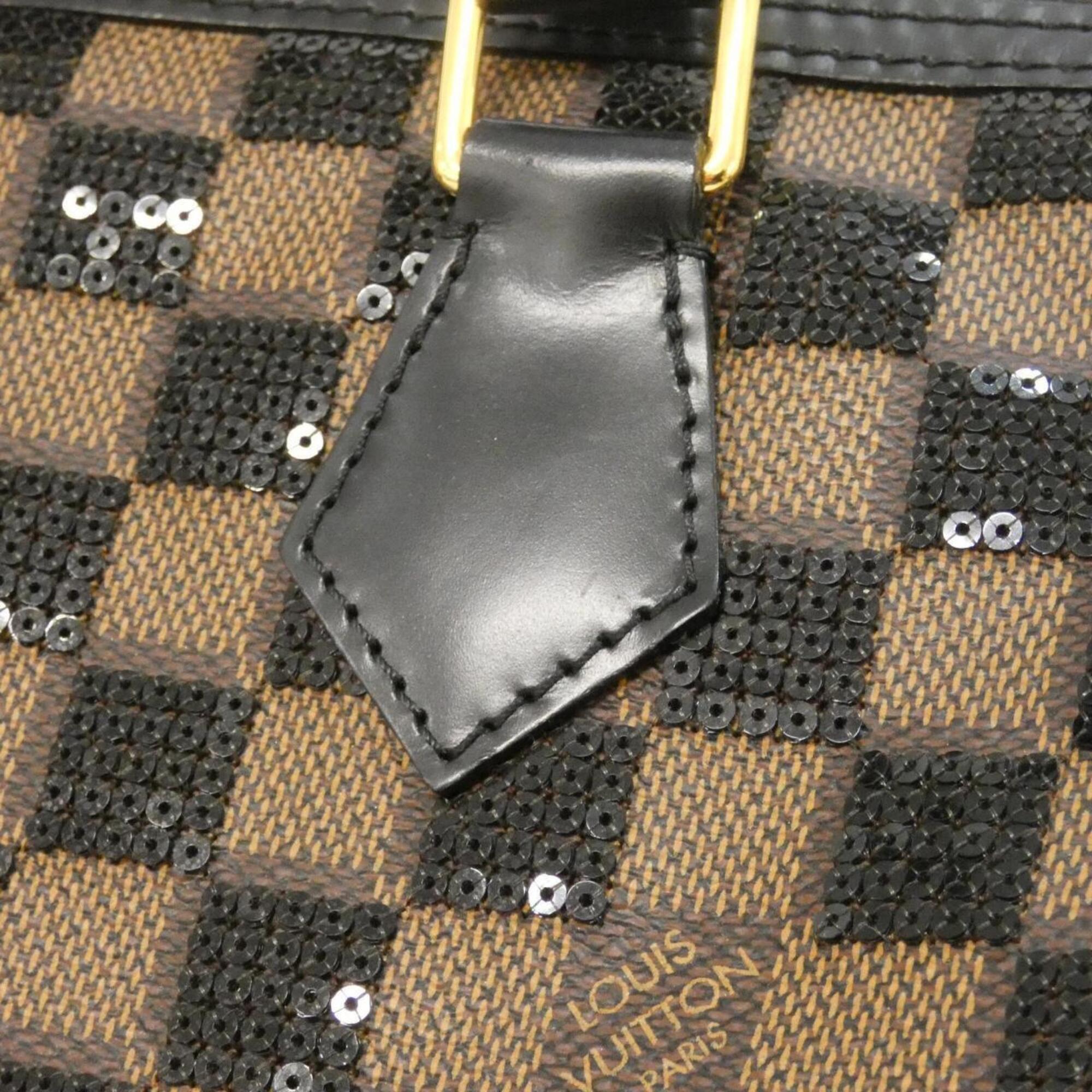 Louis Vuitton Black Ebene Coated Canvas Spangles Boston Bag (Pre-Owned)