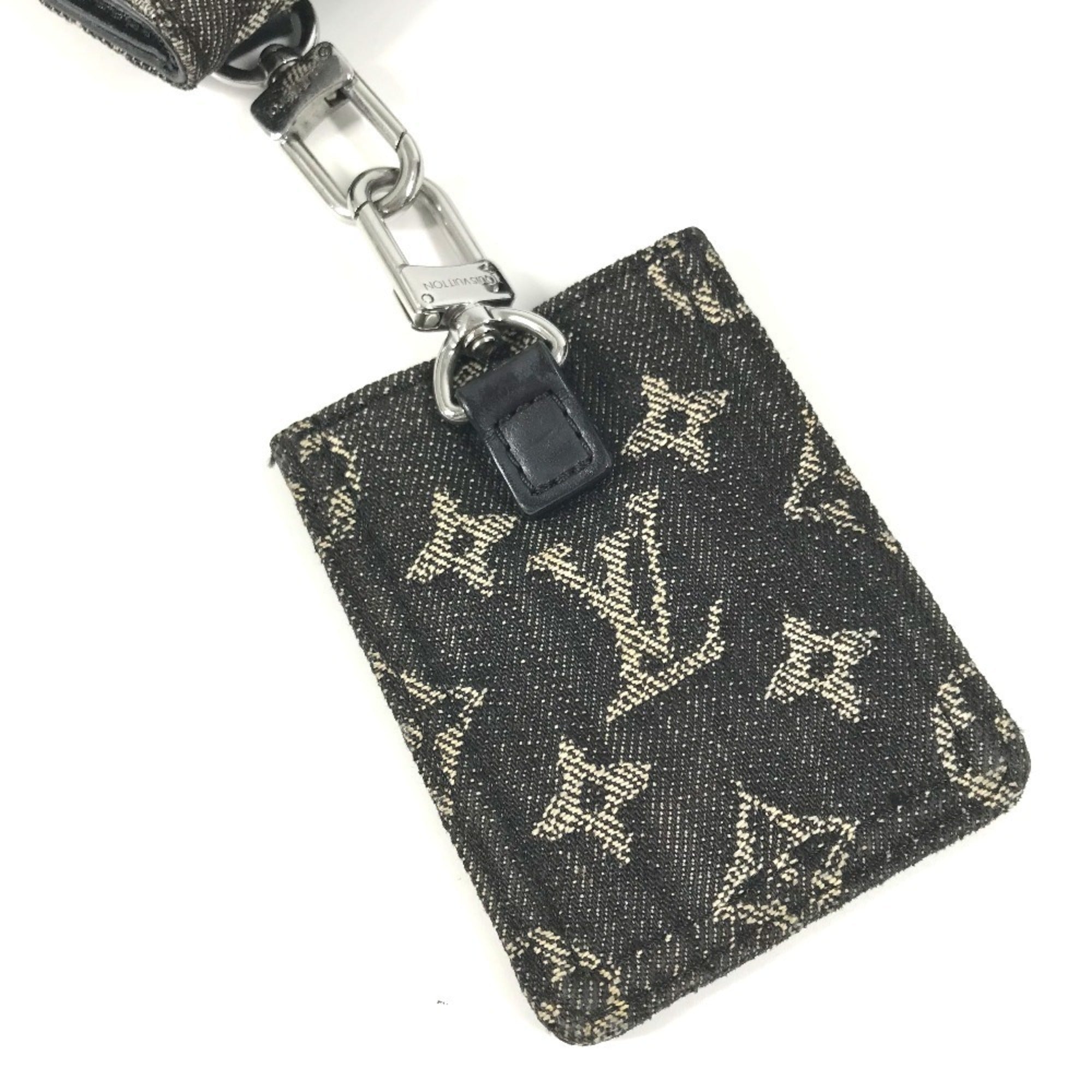 Louis Vuitton Black Monogram Monogram Denim Pouch Shoulder Bag (Pre-Owned)
