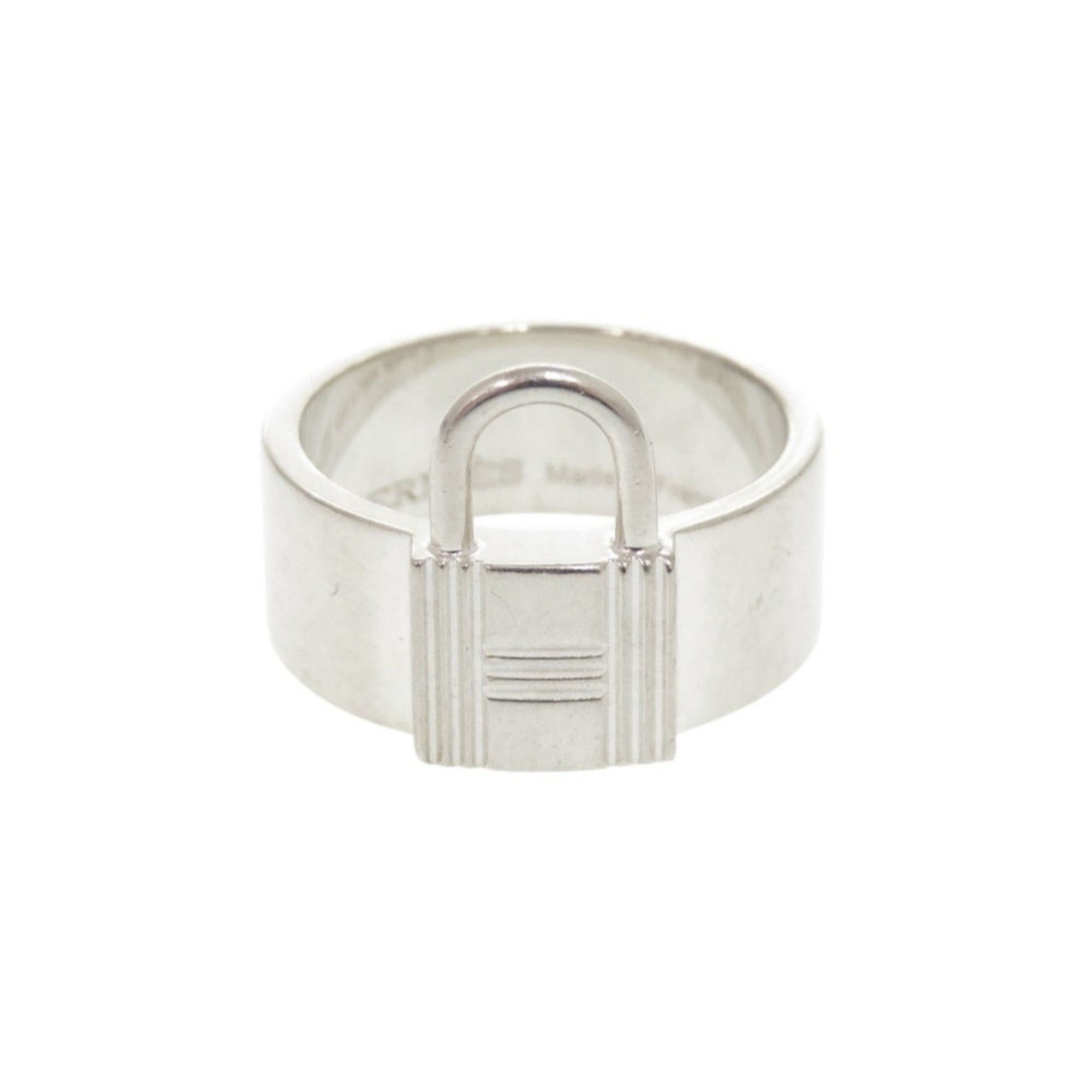 Hermes Silver Silver 925 Band Ring (Pre-Owned)