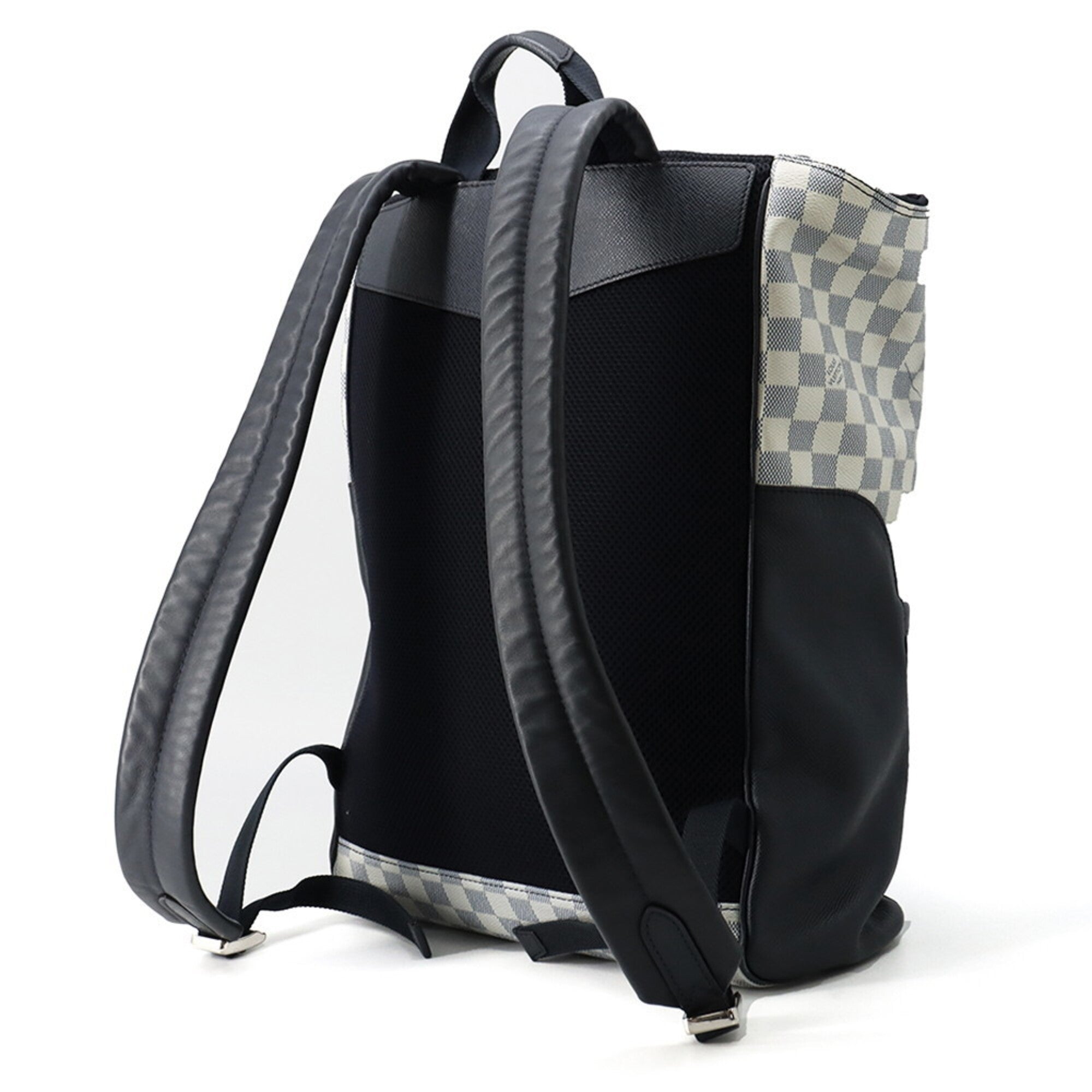 Louis Vuitton Damier Damier Canvas Navy White Backpack (Pre-Owned)