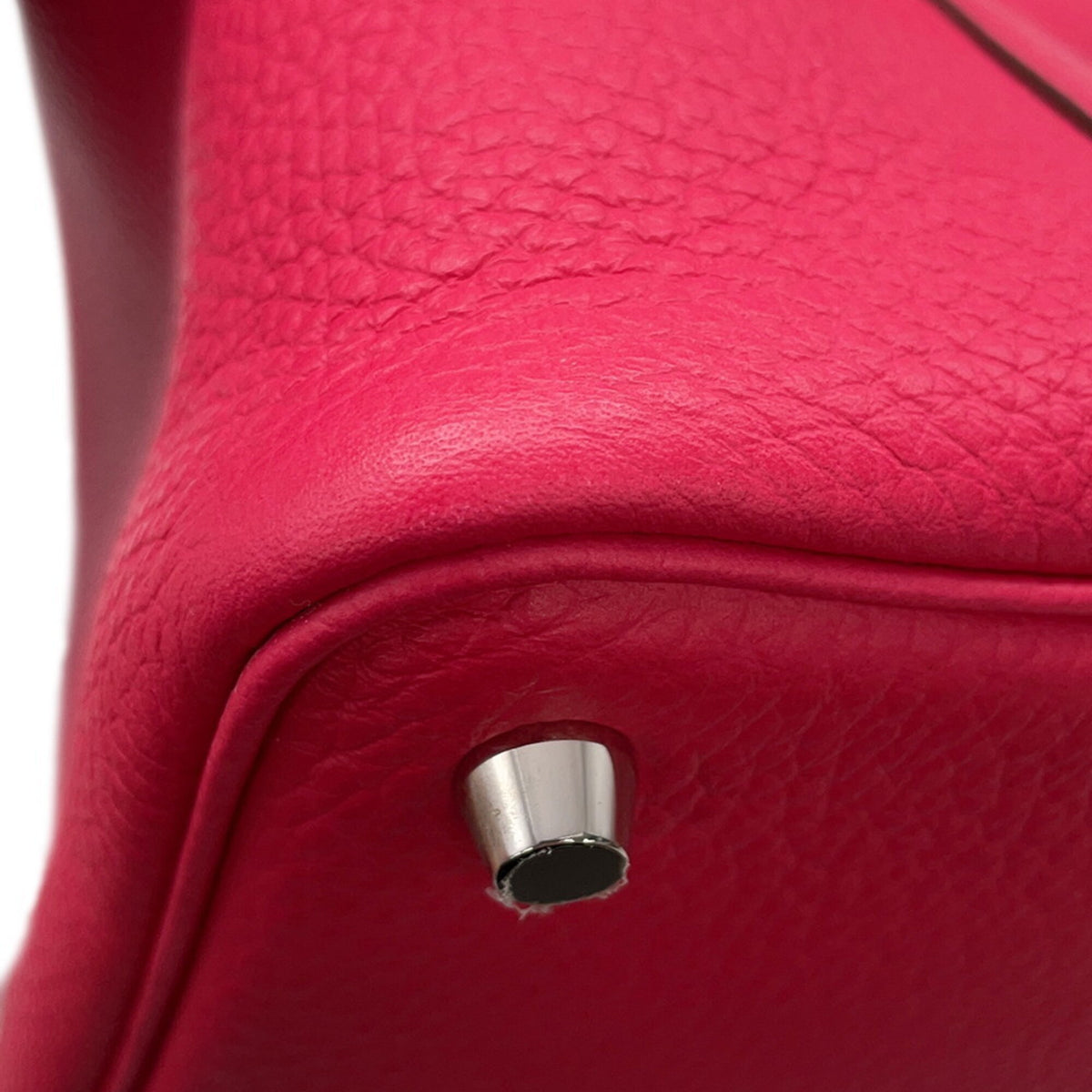 Hermes Picotin Pink Taurillon Clemence Leather Handbag (Pre-Owned)
