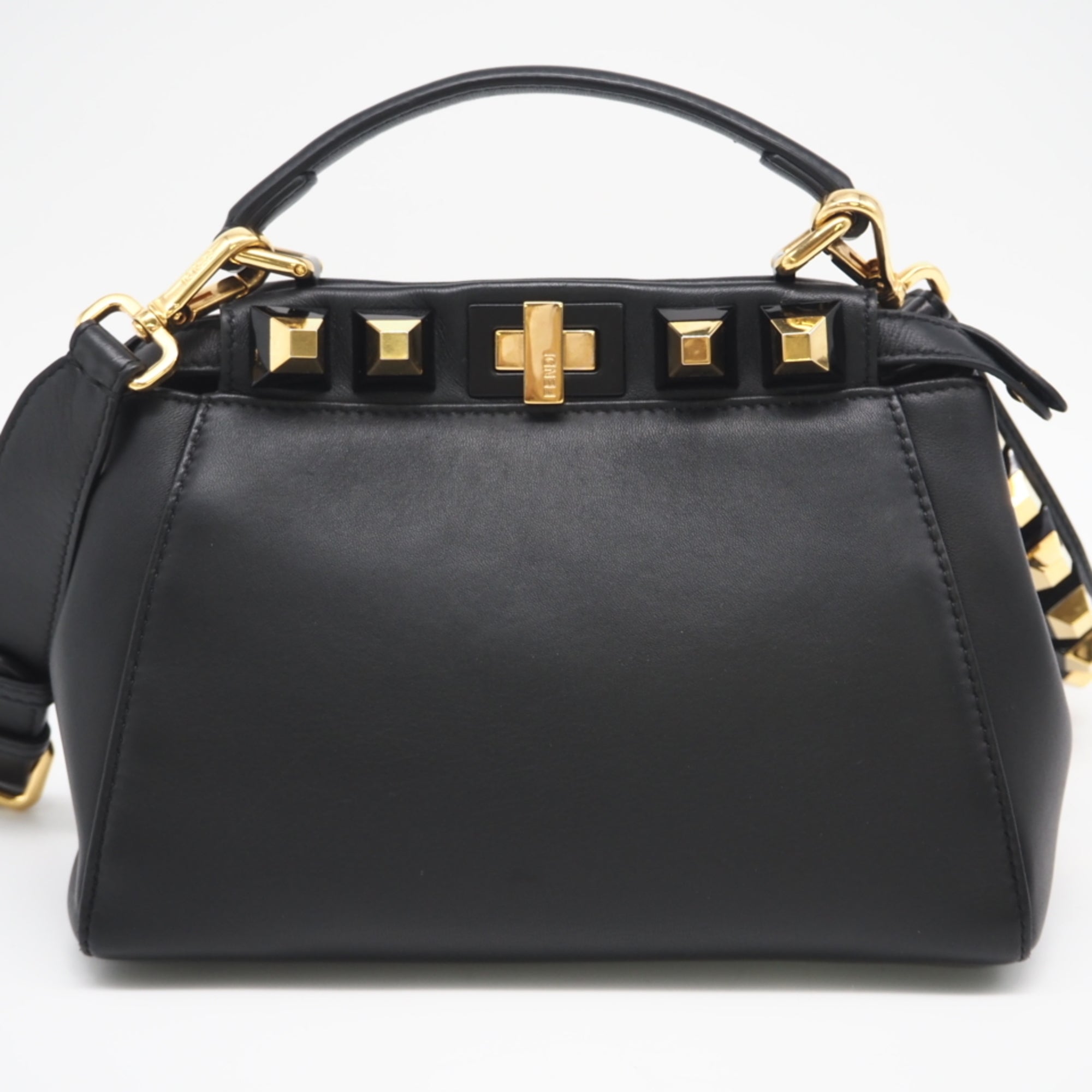 Fendi Black Leather Handbag (Pre-Owned)