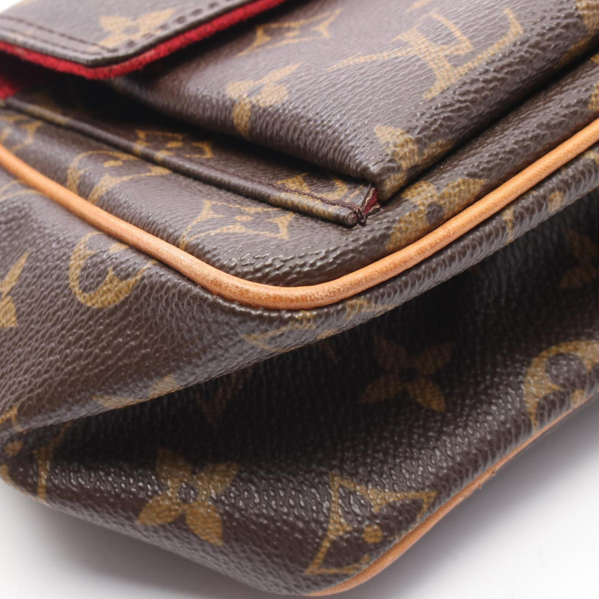 Louis Vuitton Brown Monogram Coated Canvas Leather Handbag Shoulder Bag (Pre-Owned)