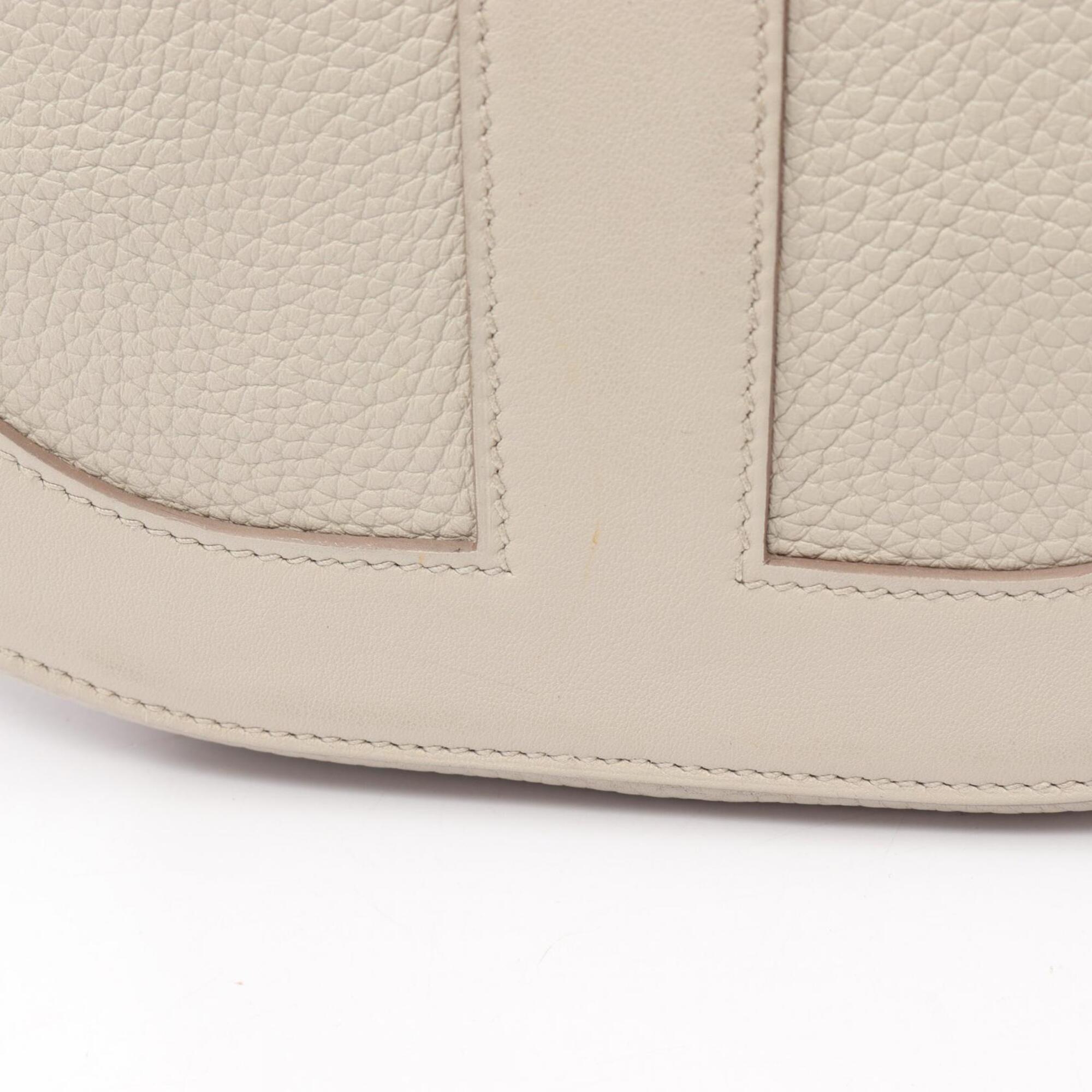 Hermes Beige Taurillon Clemence Leather Swift Leather Handbag (Pre-Owned)