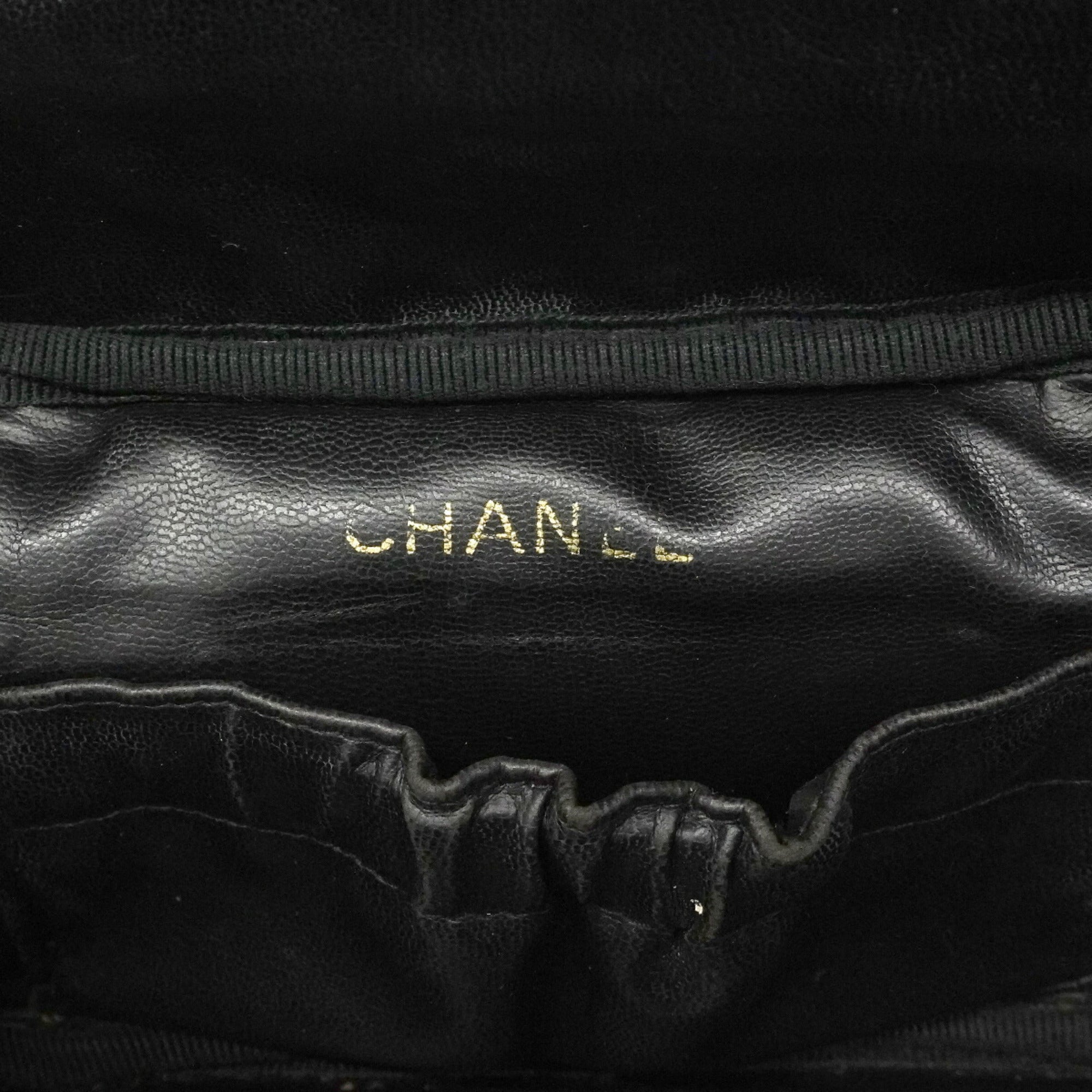 Chanel Black Leather Vanity Bag (Pre-Owned)