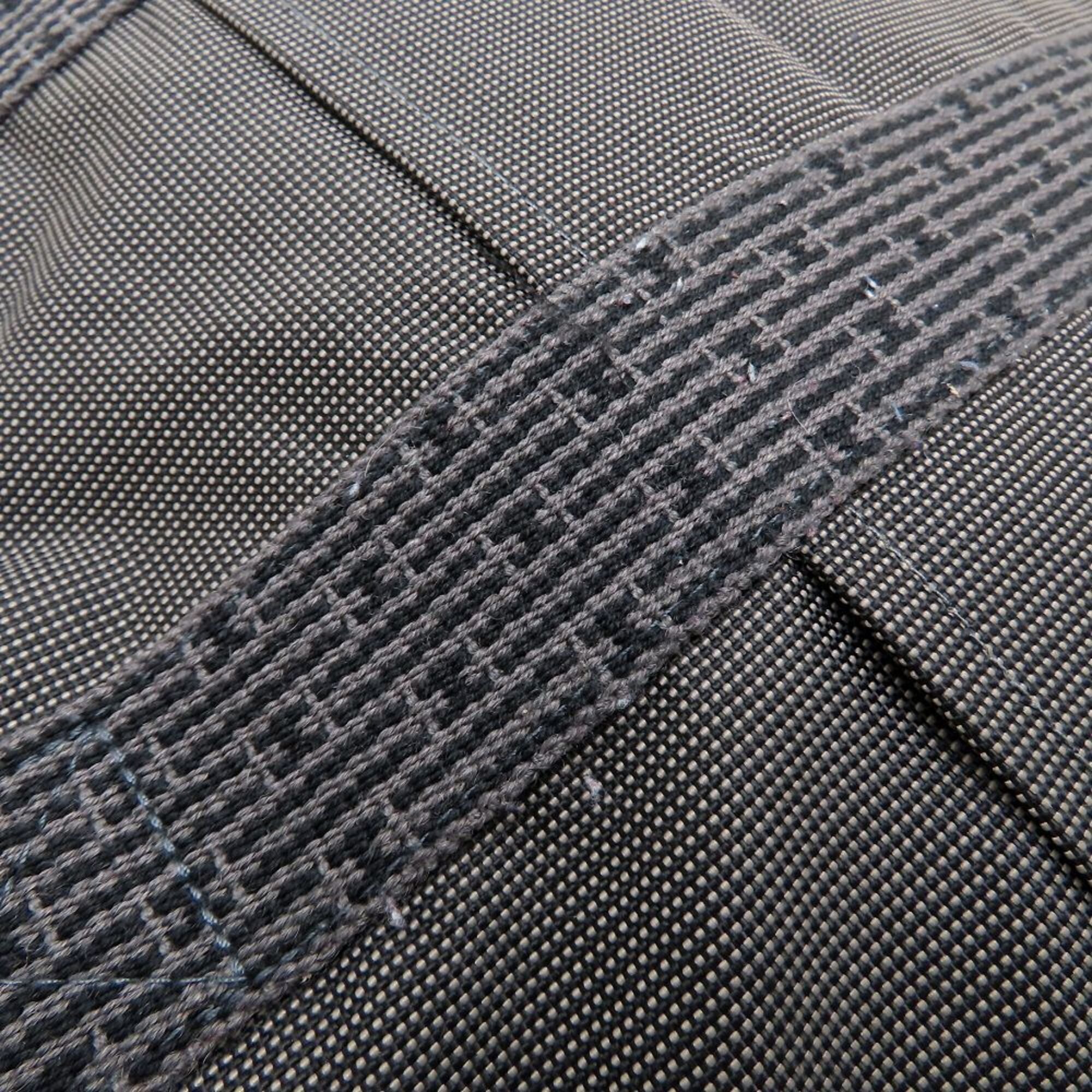 Hermes Her Line Gray Nylon Canvas Handbag (Pre-Owned)