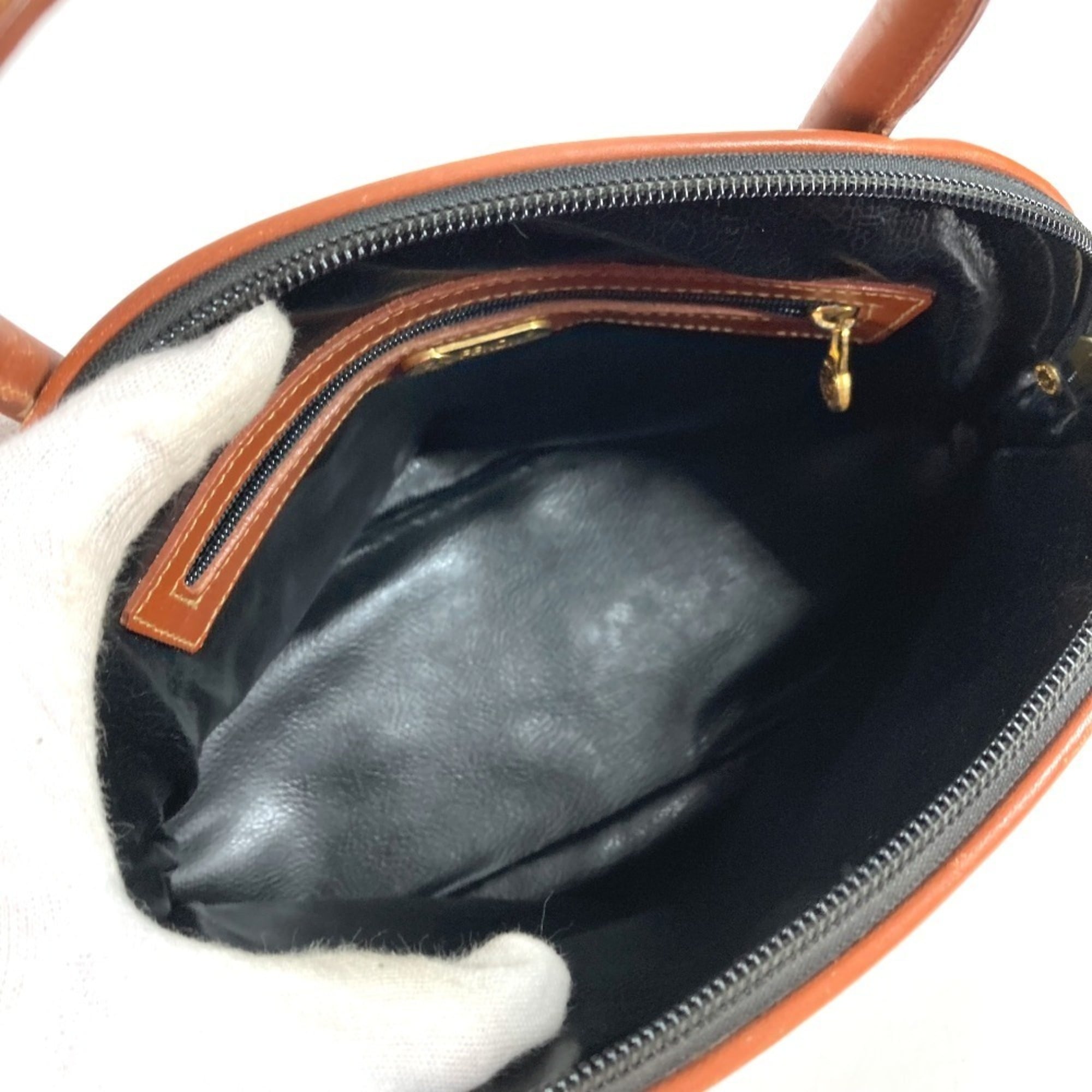 Fendi Brown Khaki Pvc Leather Handbag Tote Bag (Pre-Owned)