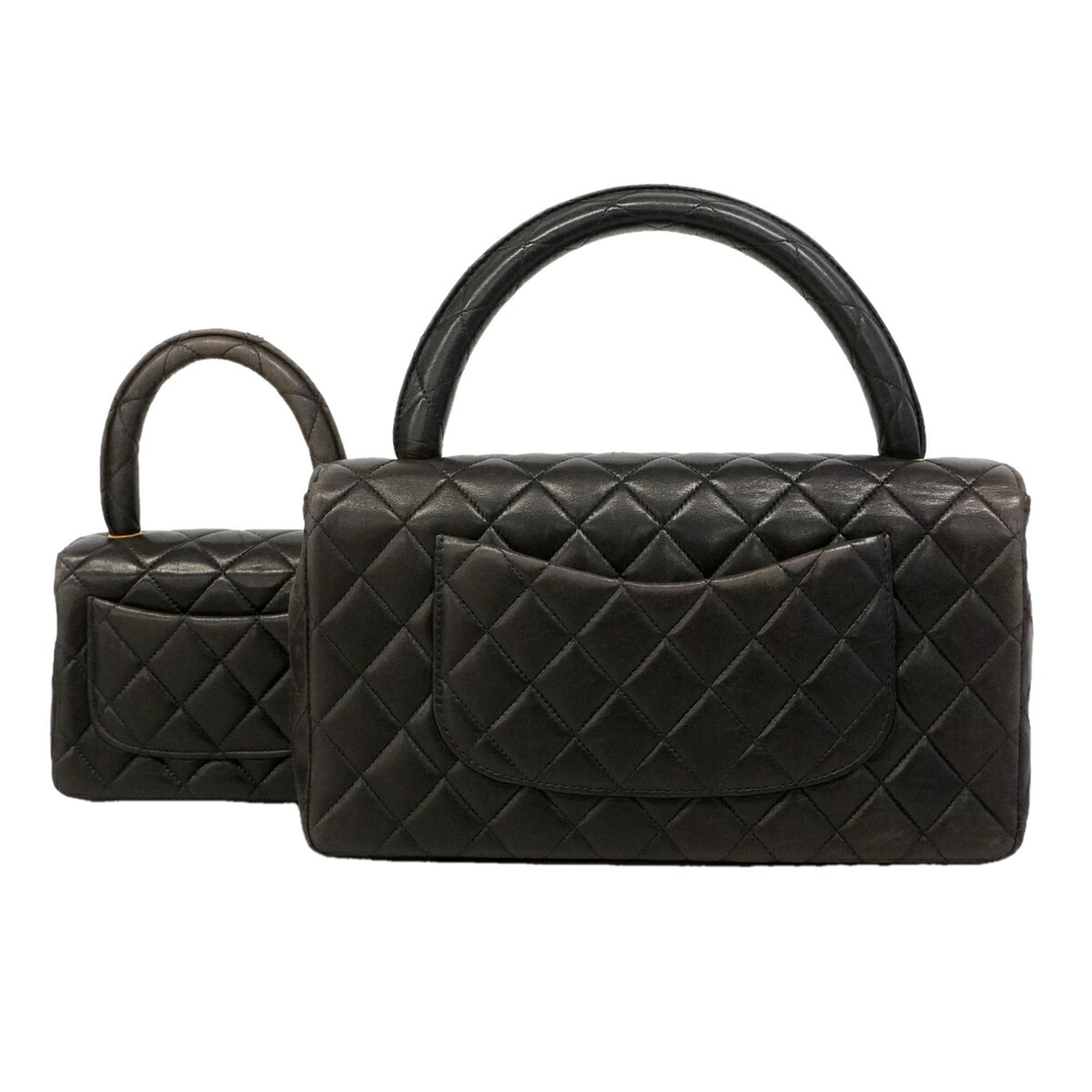 Chanel Black Leather Handbag (Pre-Owned)
