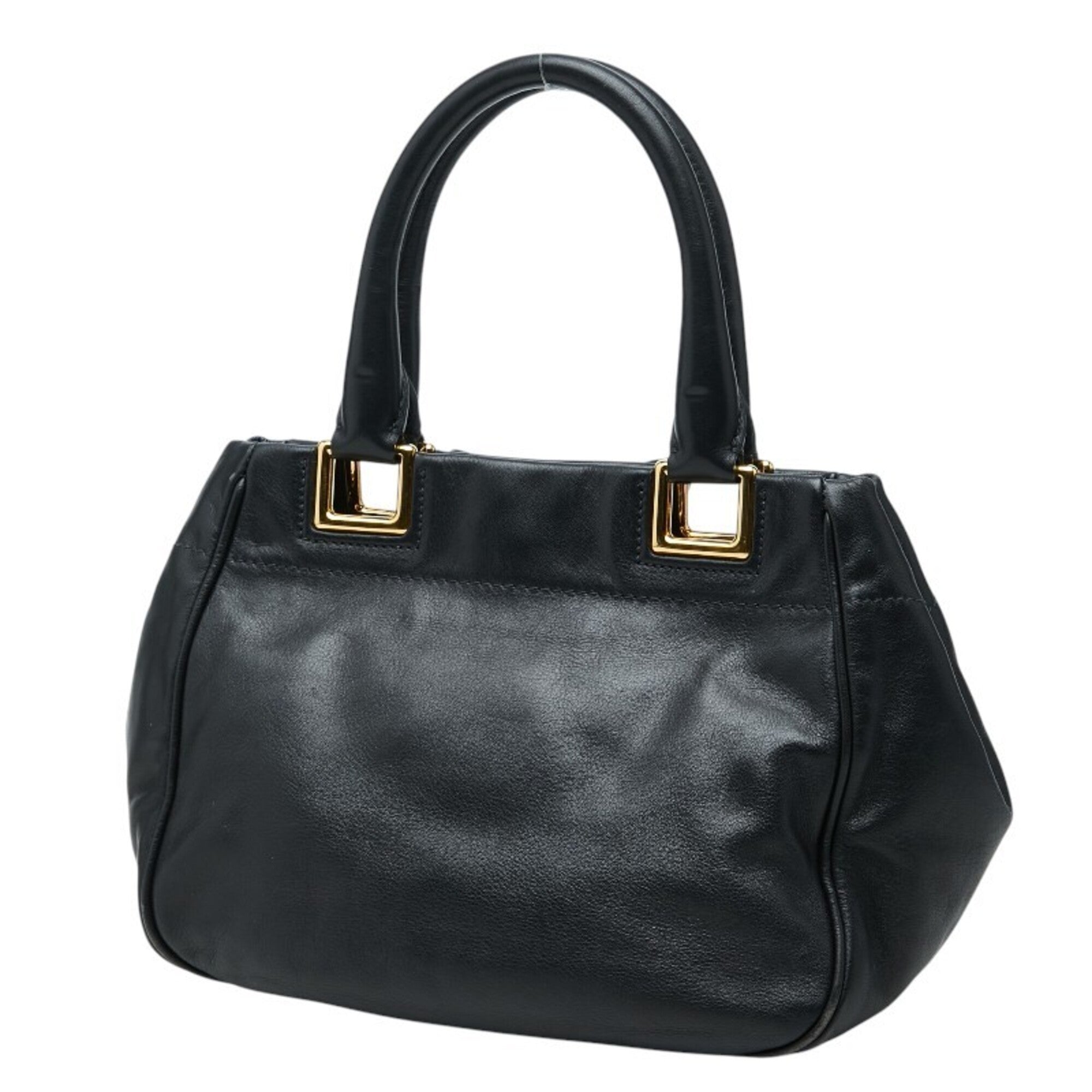 Prada Black Leather Handbag Shoulder Bag (Pre-Owned)
