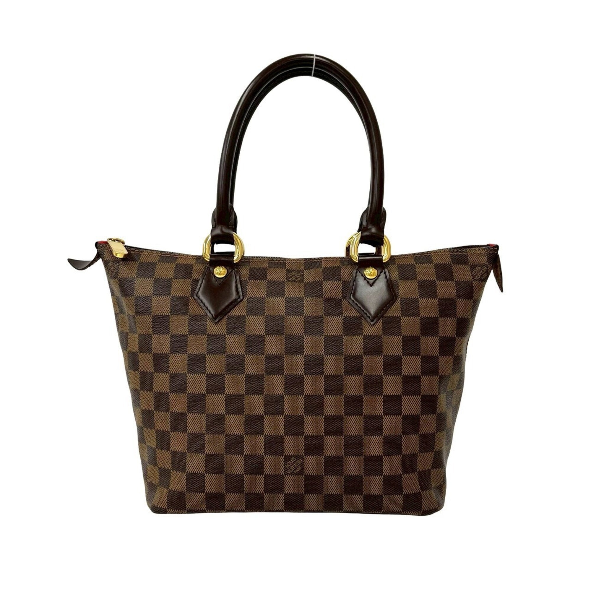 Louis Vuitton Brown Leather Pvc Handbag Tote Bag (Pre-Owned)