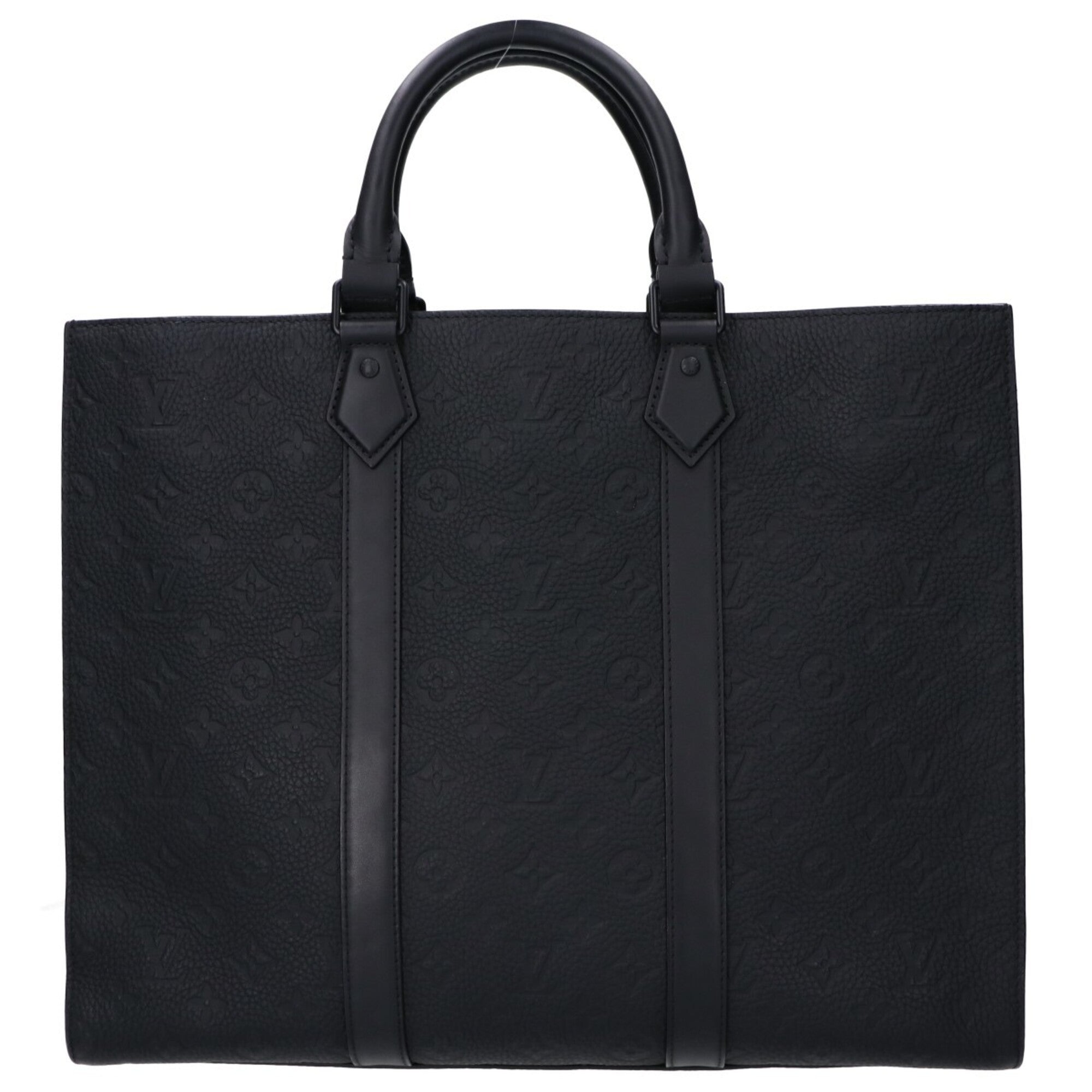 Louis Vuitton Black Leather Tote Bag (Pre-Owned)