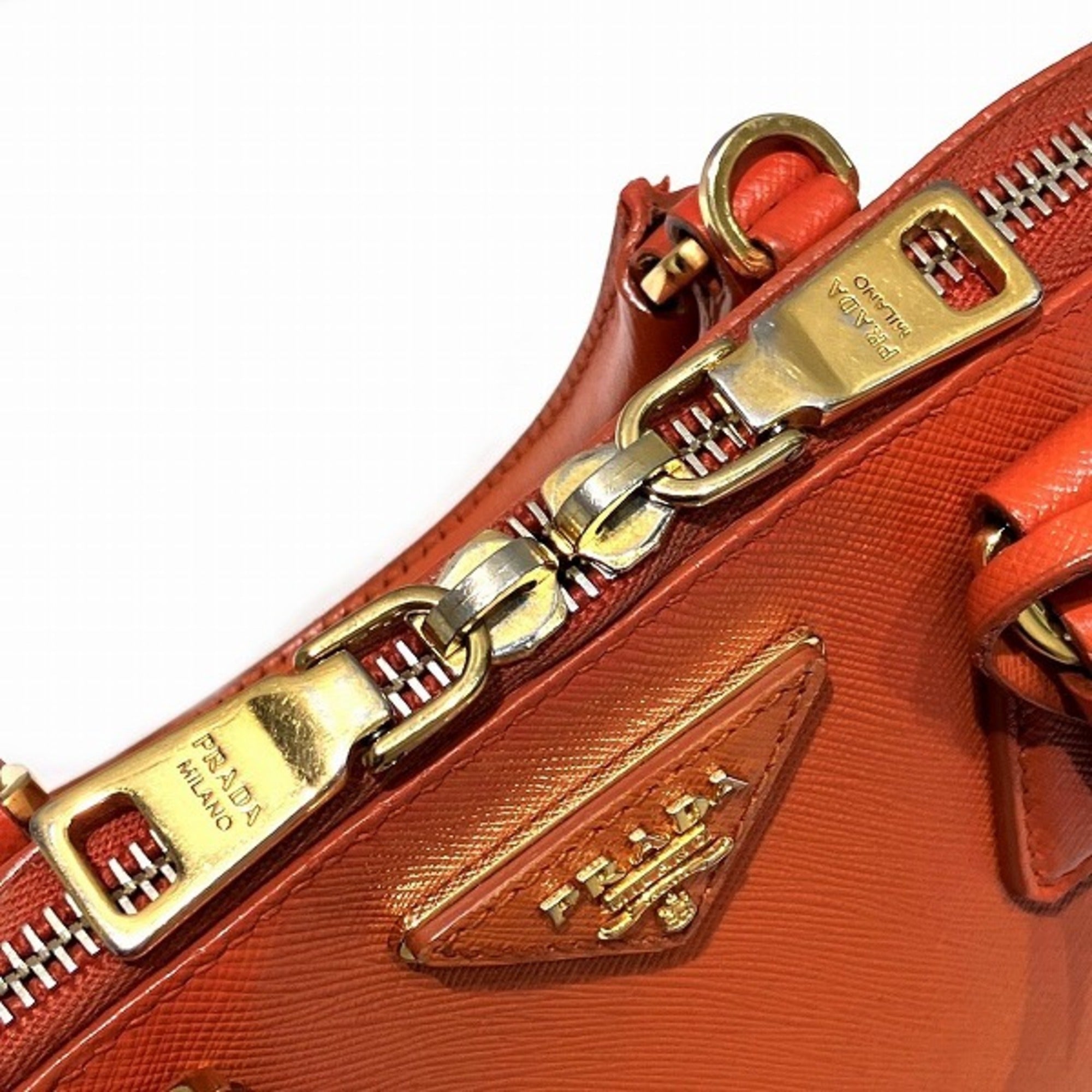 Prada Orange Leather Handbag (Pre-Owned)