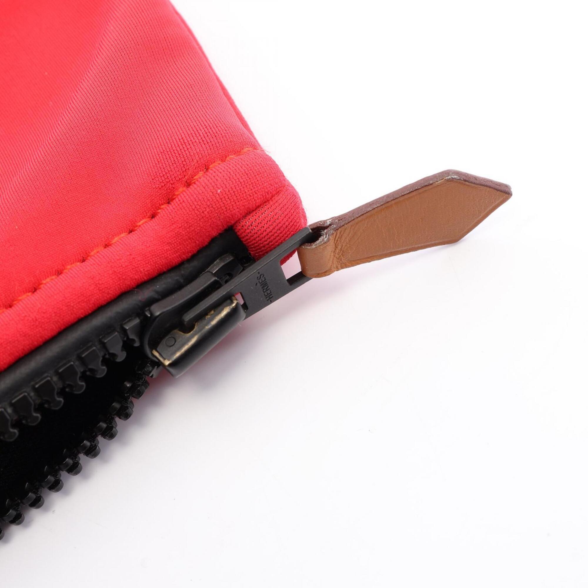Hermes Red Color Neoprene Pouch (Pre-Owned)