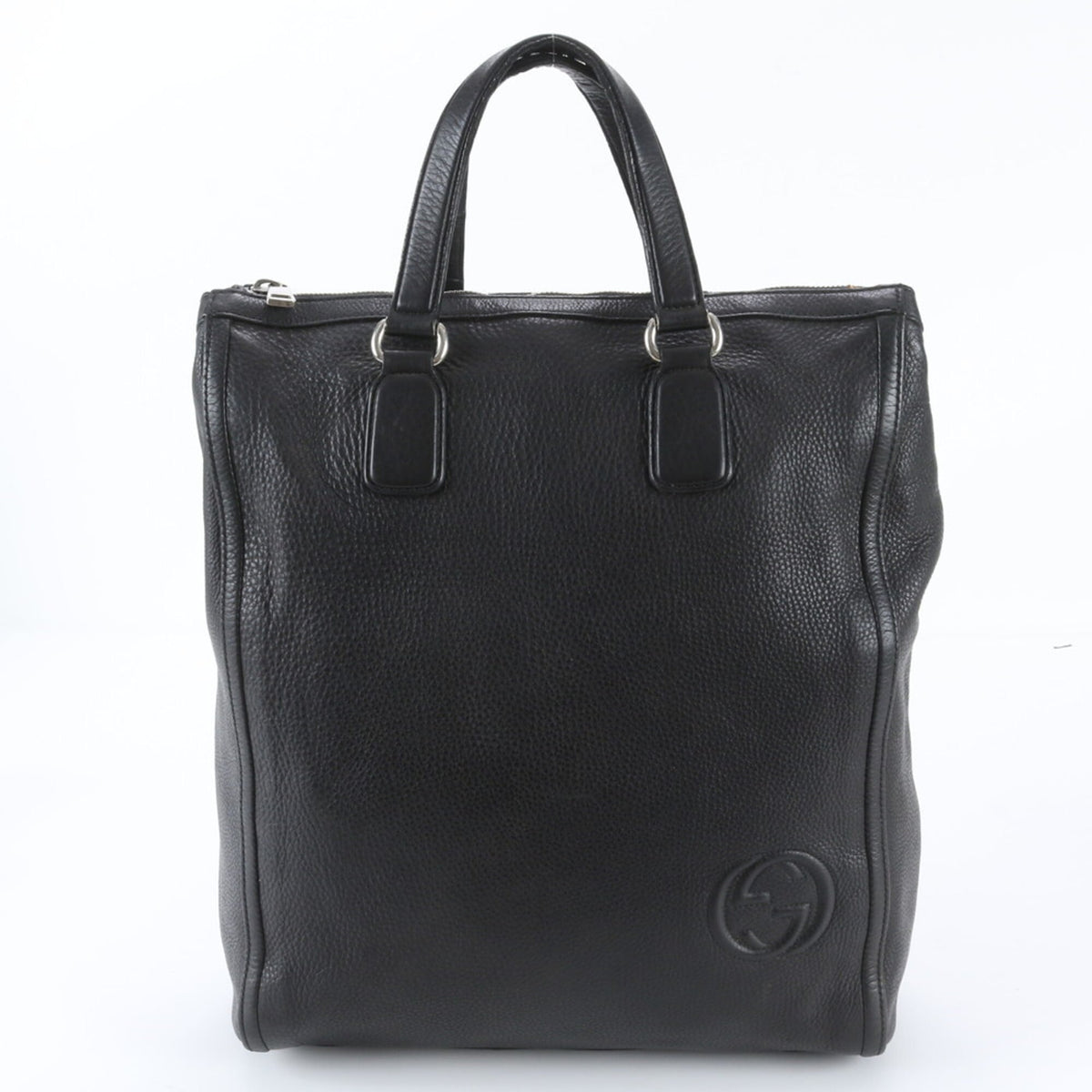 Gucci Black Leather Tote Bag (Pre-Owned)