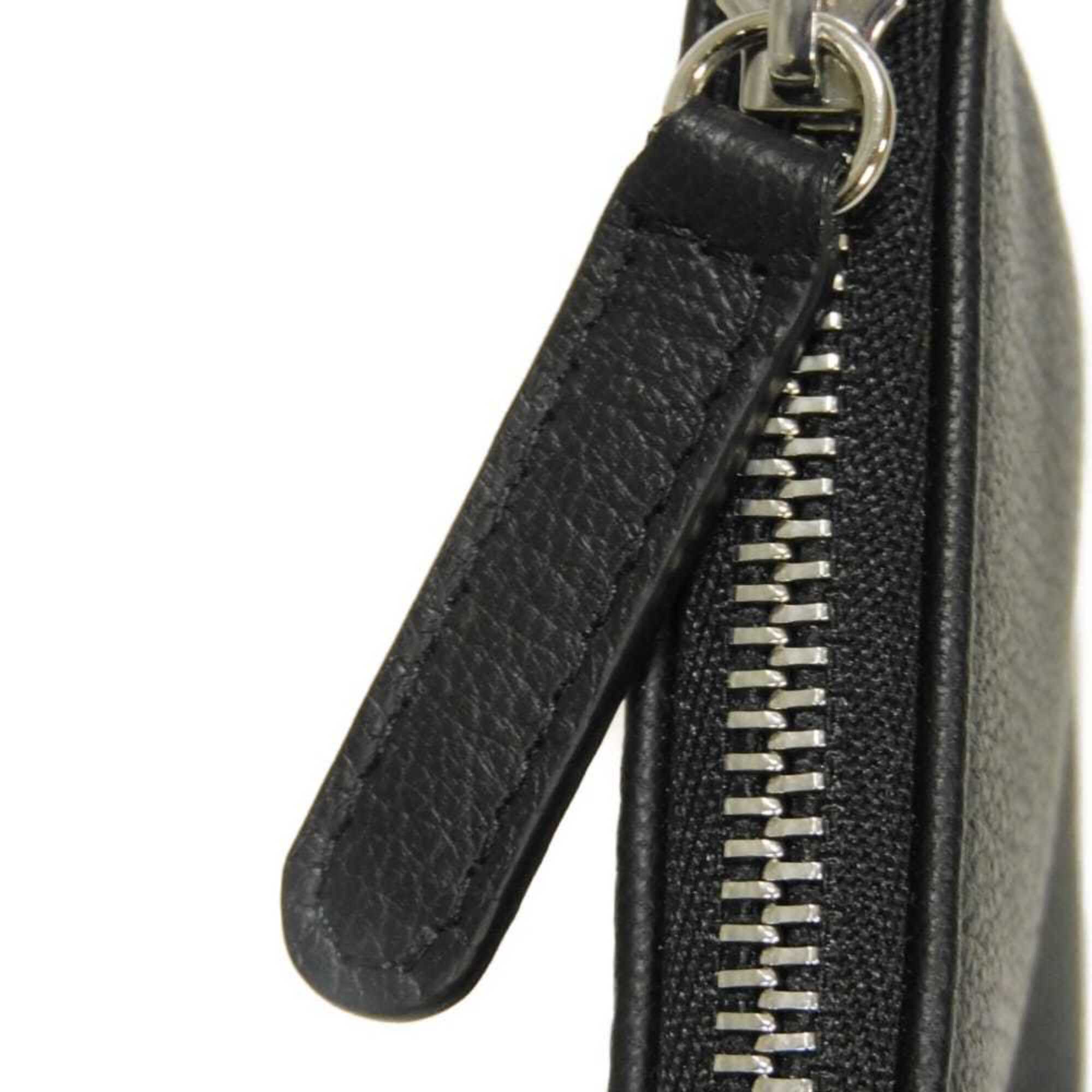 Chanel Black Leather Coin Purse/Coin Case (Pre-Owned)