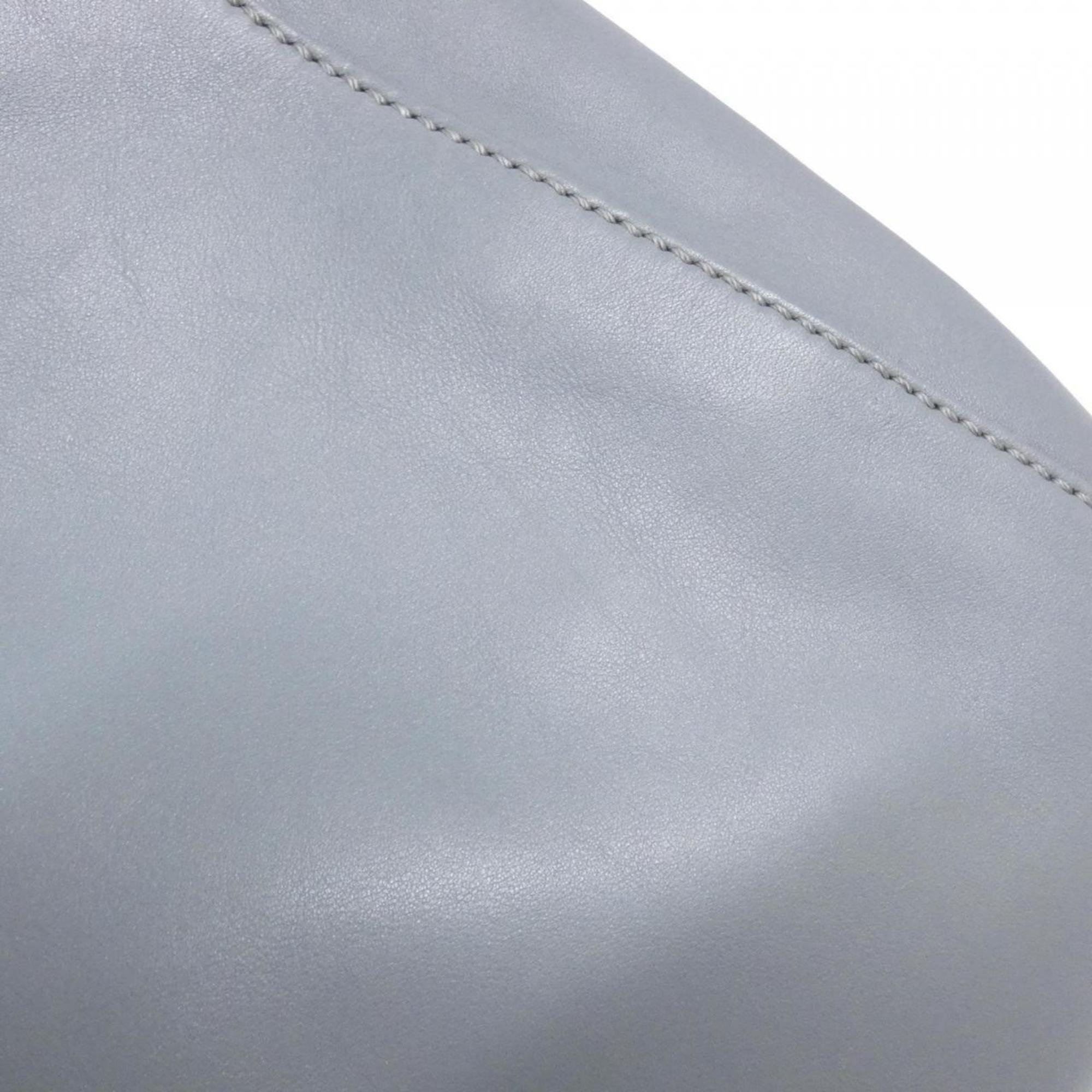 Fendi Gray Leather Handbag (Pre-Owned)