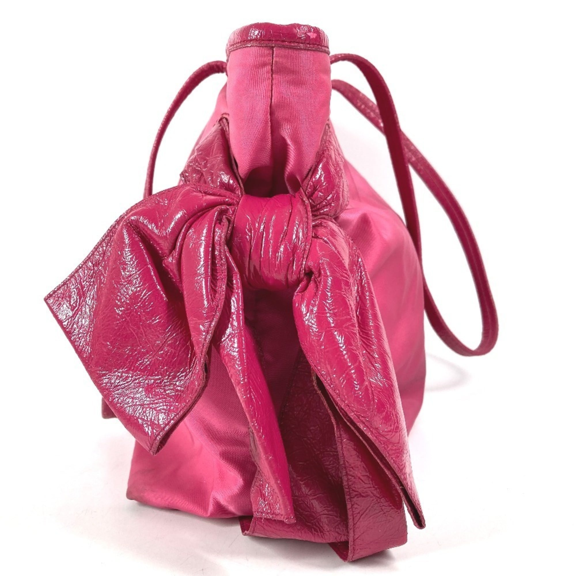 Prada Pink Nylon Shoulder Bag Tote Bag (Pre-Owned)