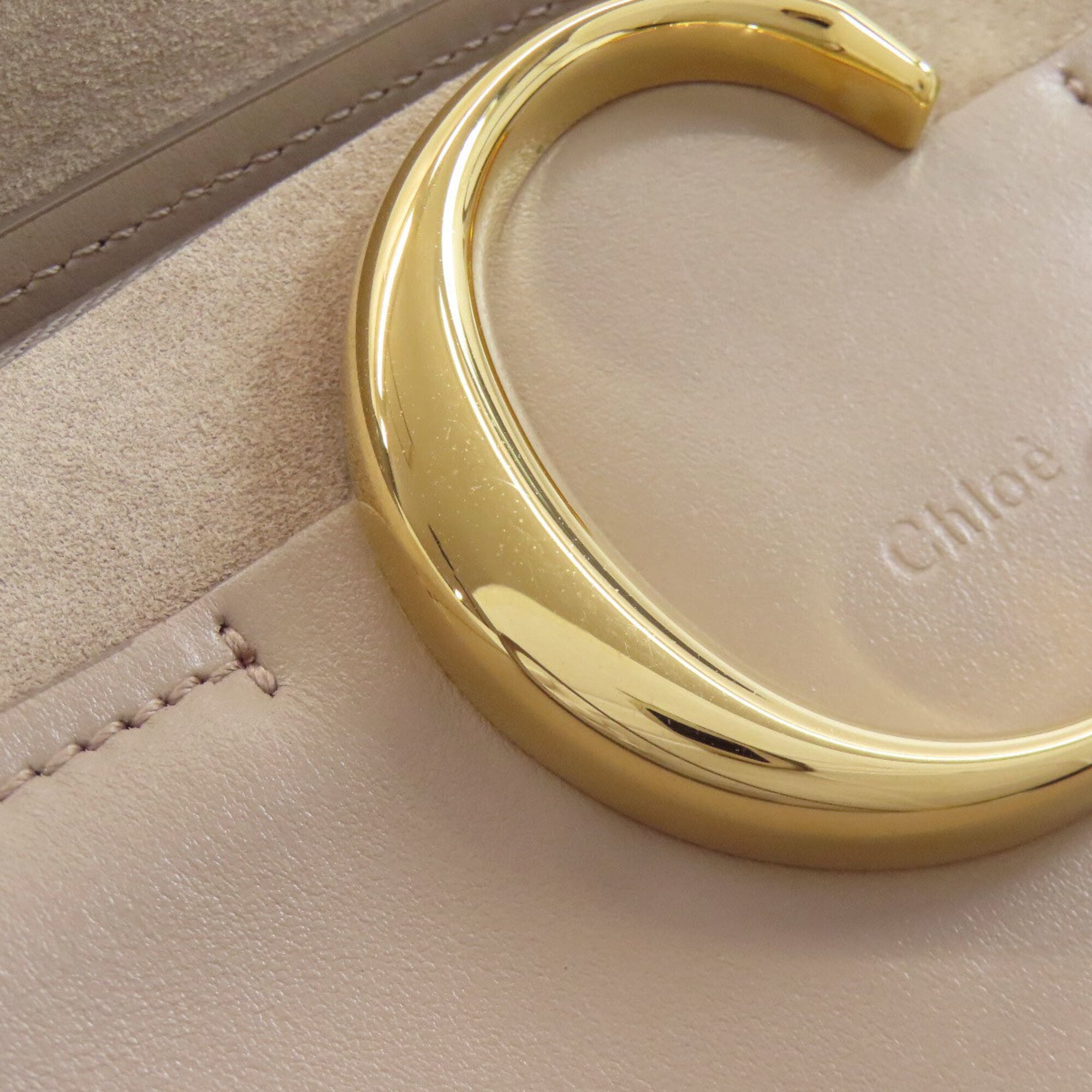 Chloé Grayish Leather Tote Bag (Pre-Owned)