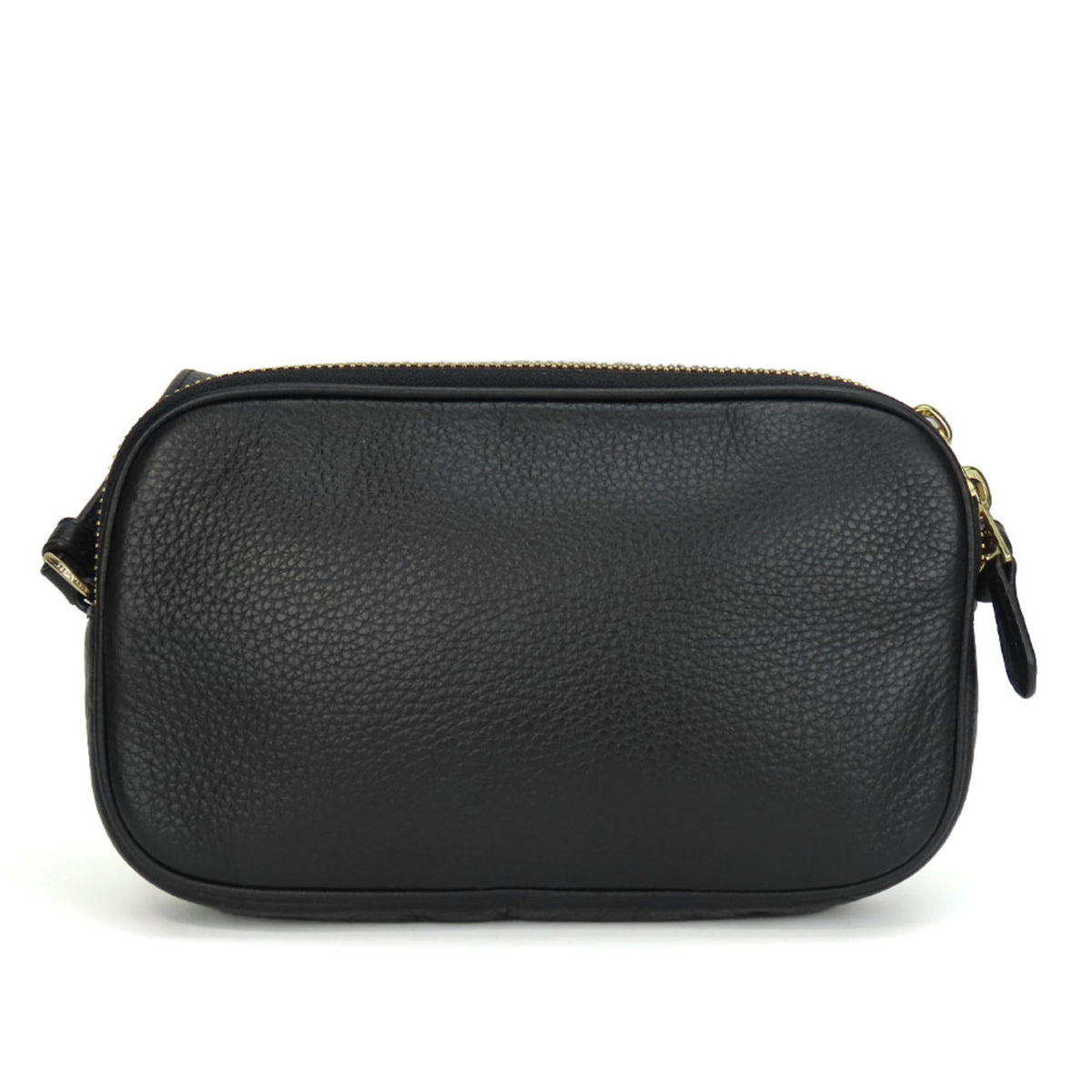 Coach Black Leather Pochette Shoulder Bag (Pre-Owned)