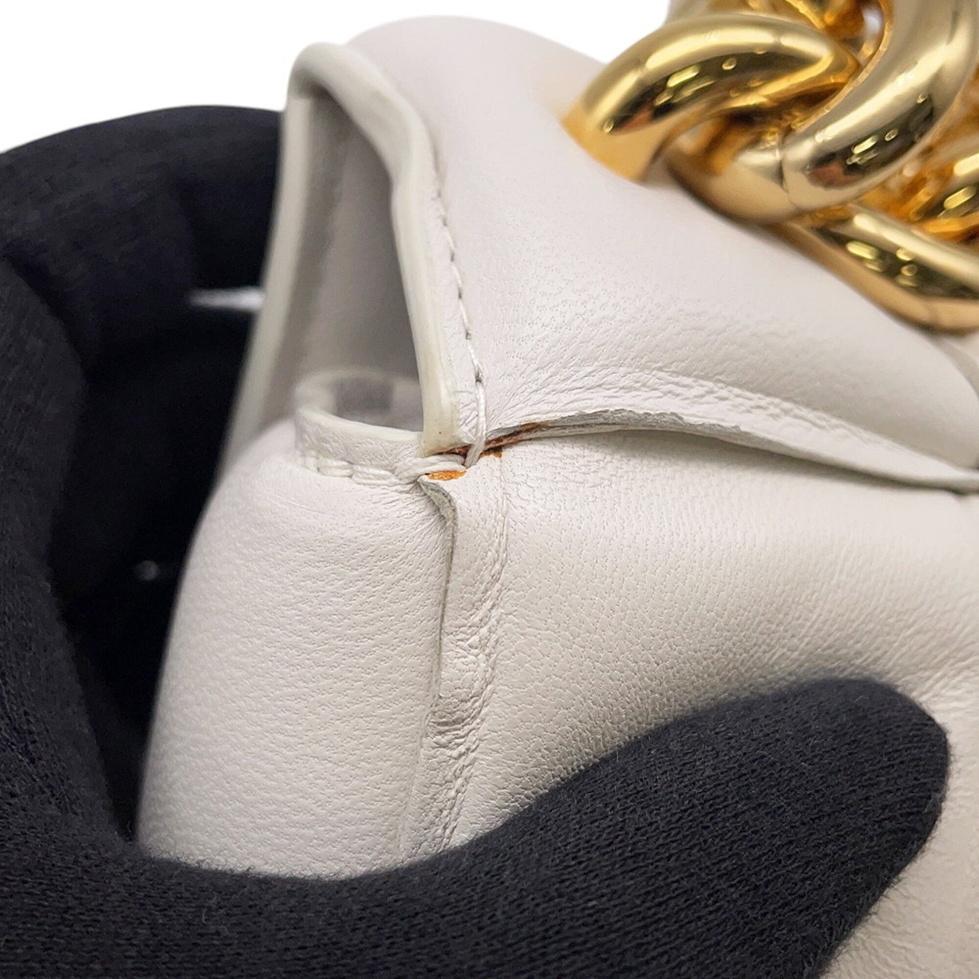 Bottega Veneta White Leather Handbag Shoulder Bag (Pre-Owned)